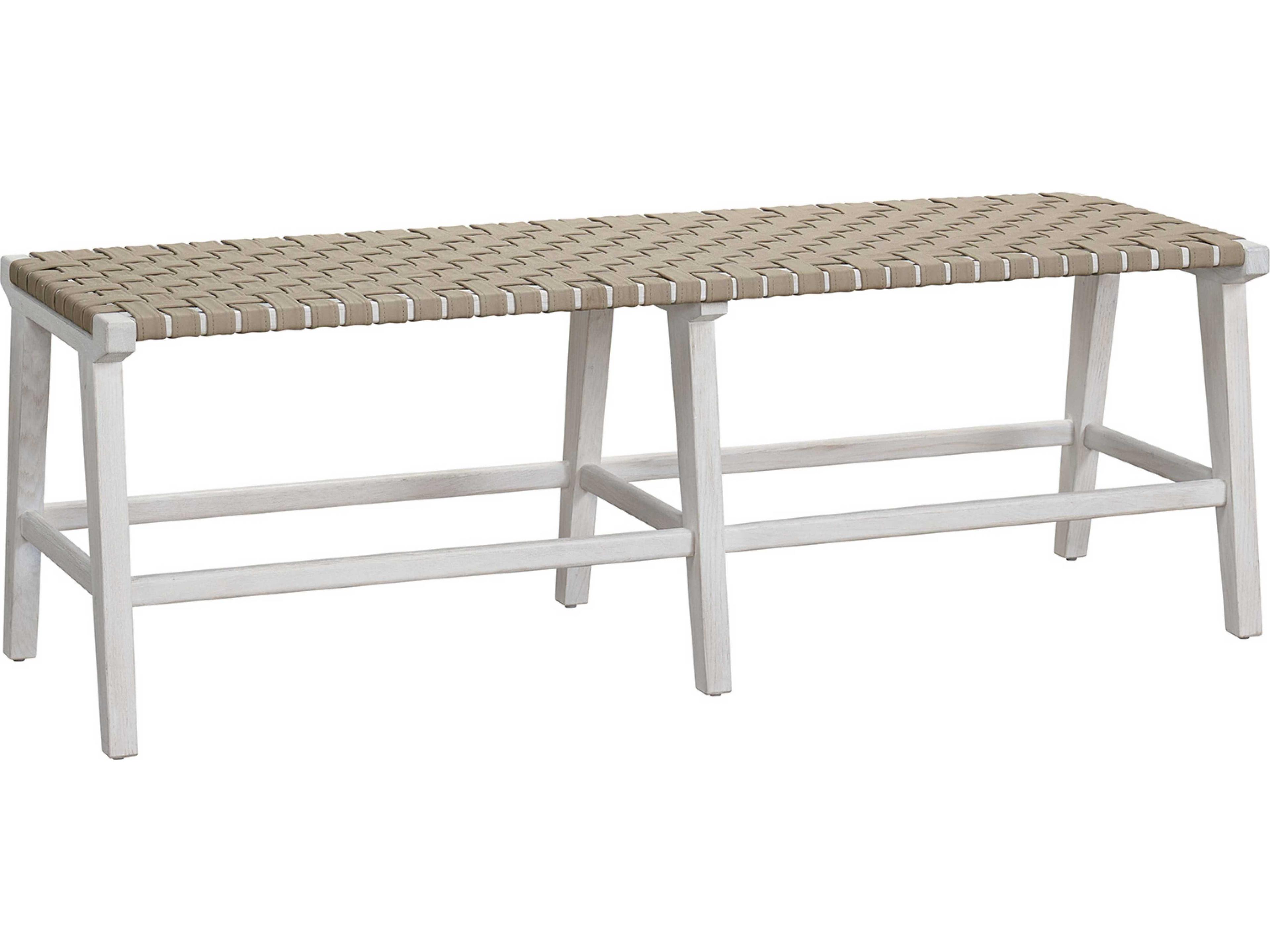 Universal Furniture Modern Farmhouse Buttermilk Beige Faux Leather Accent Bench