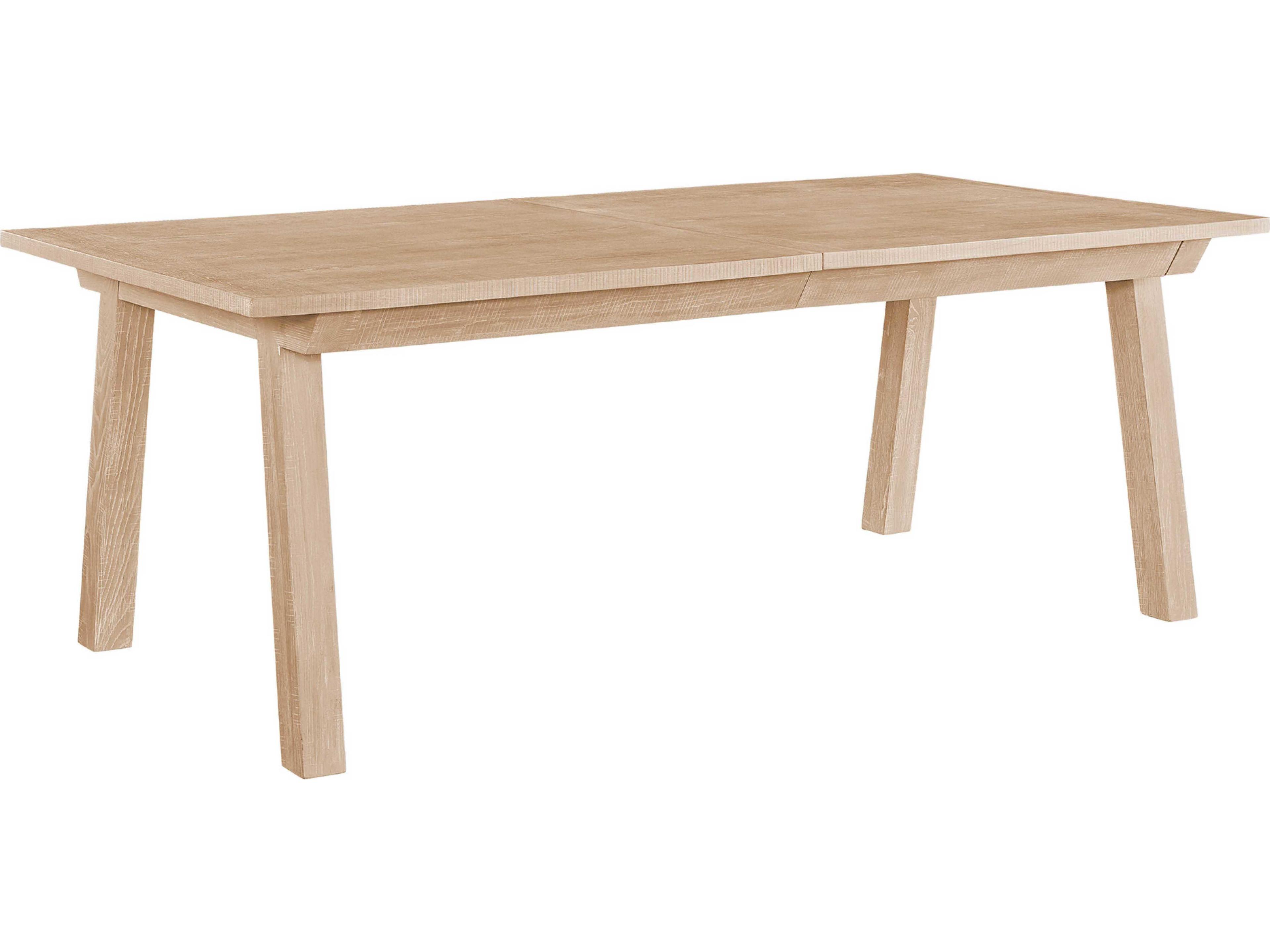 Universal Furniture Modern Farmhouse Miller Extendable Rectangular Wood Rustic Natural Oak Dining Table