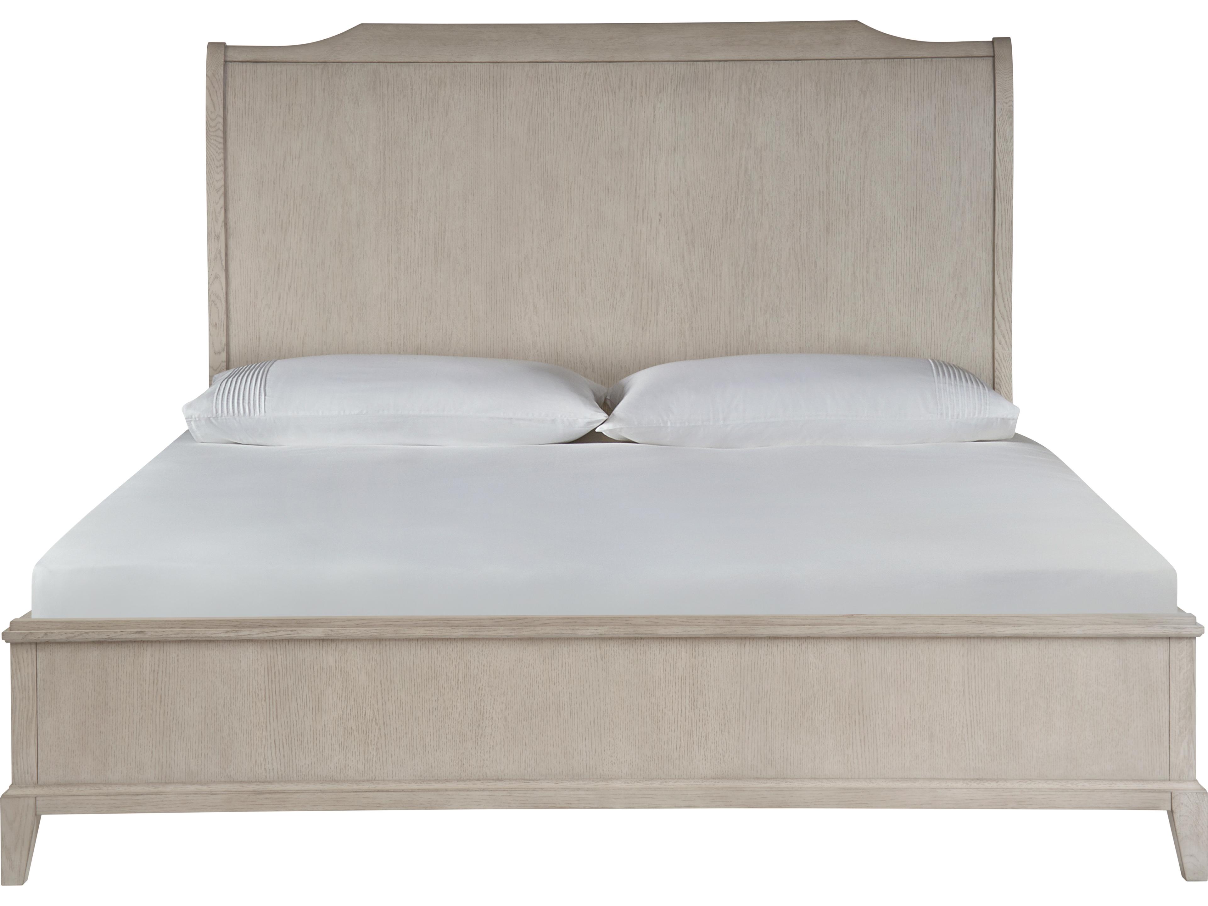 Universal Furniture Coalesce Rolling Fog Beige Wood King Sleigh Bed