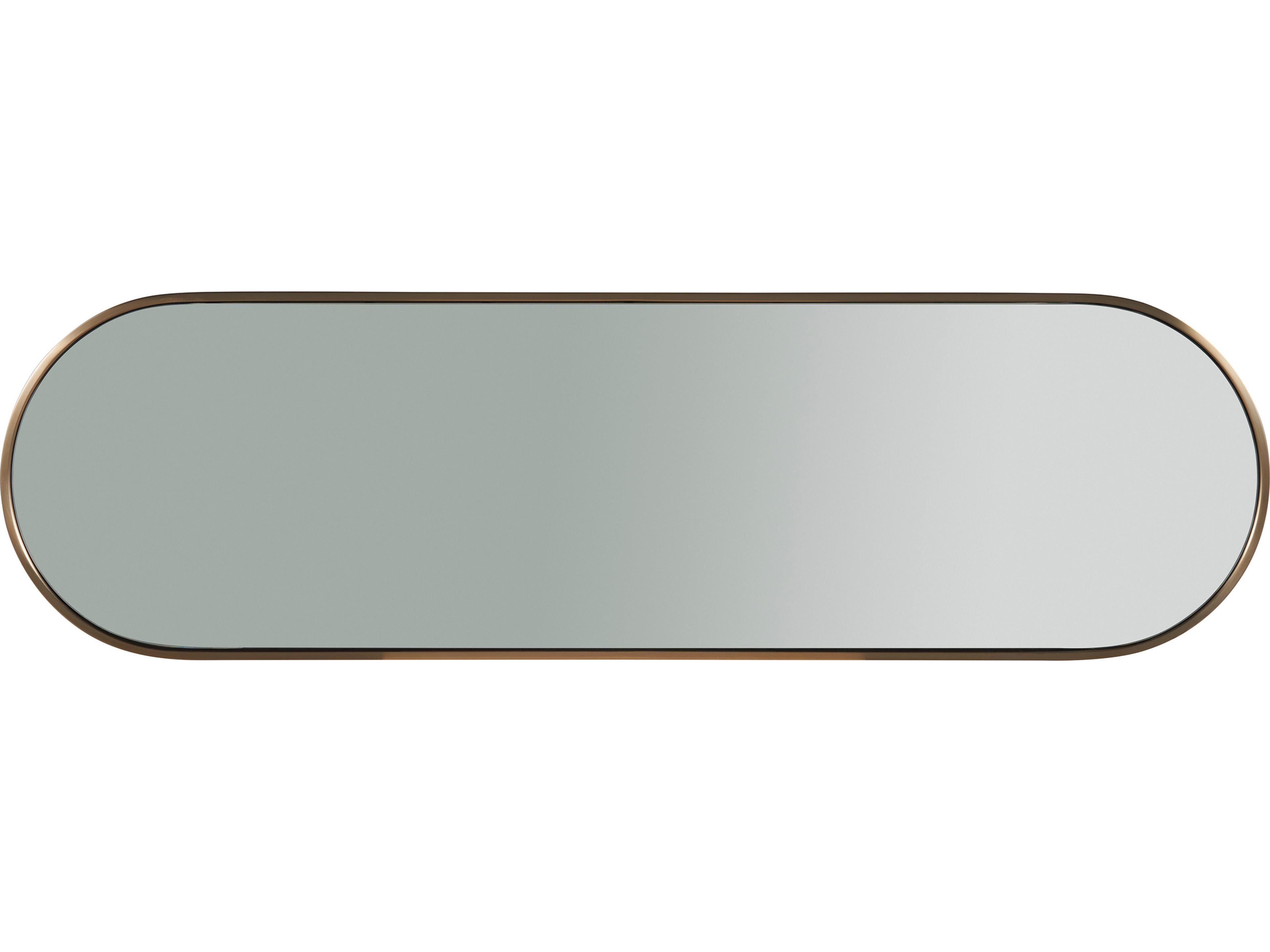 Universal Furniture Modern White Satin Bronze Luna Mirror
