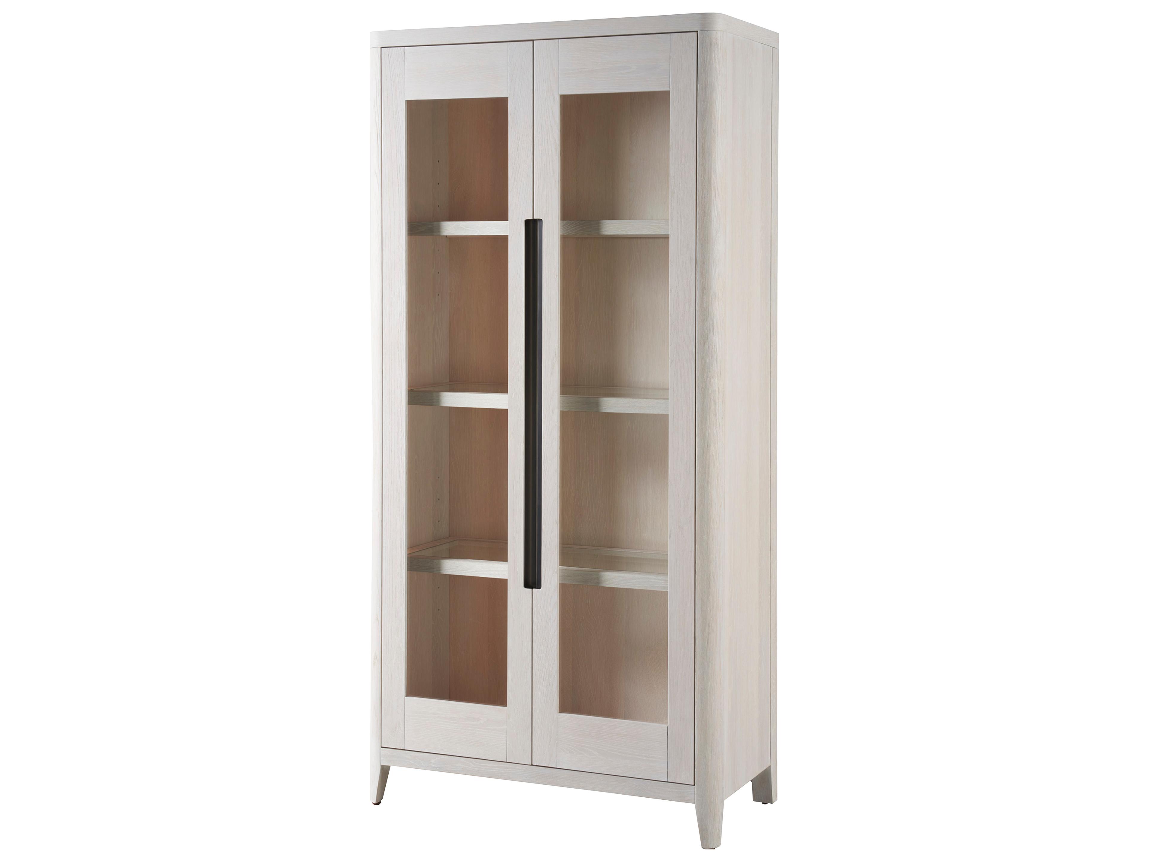 Universal Furniture Modern White Oak Zella Display Cabinet