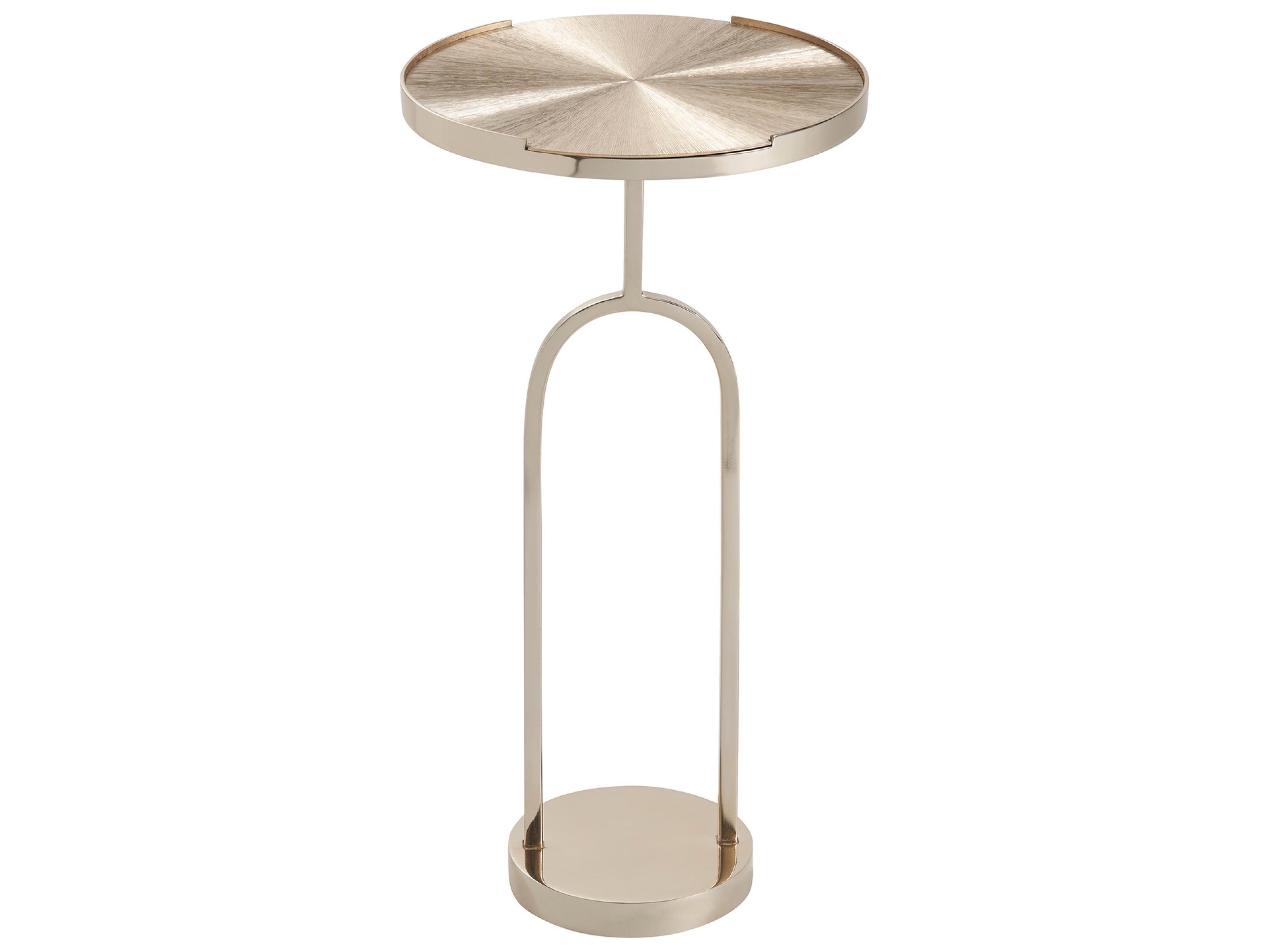Universal Furniture Modern Champagne Gold Fawn Martini Table
