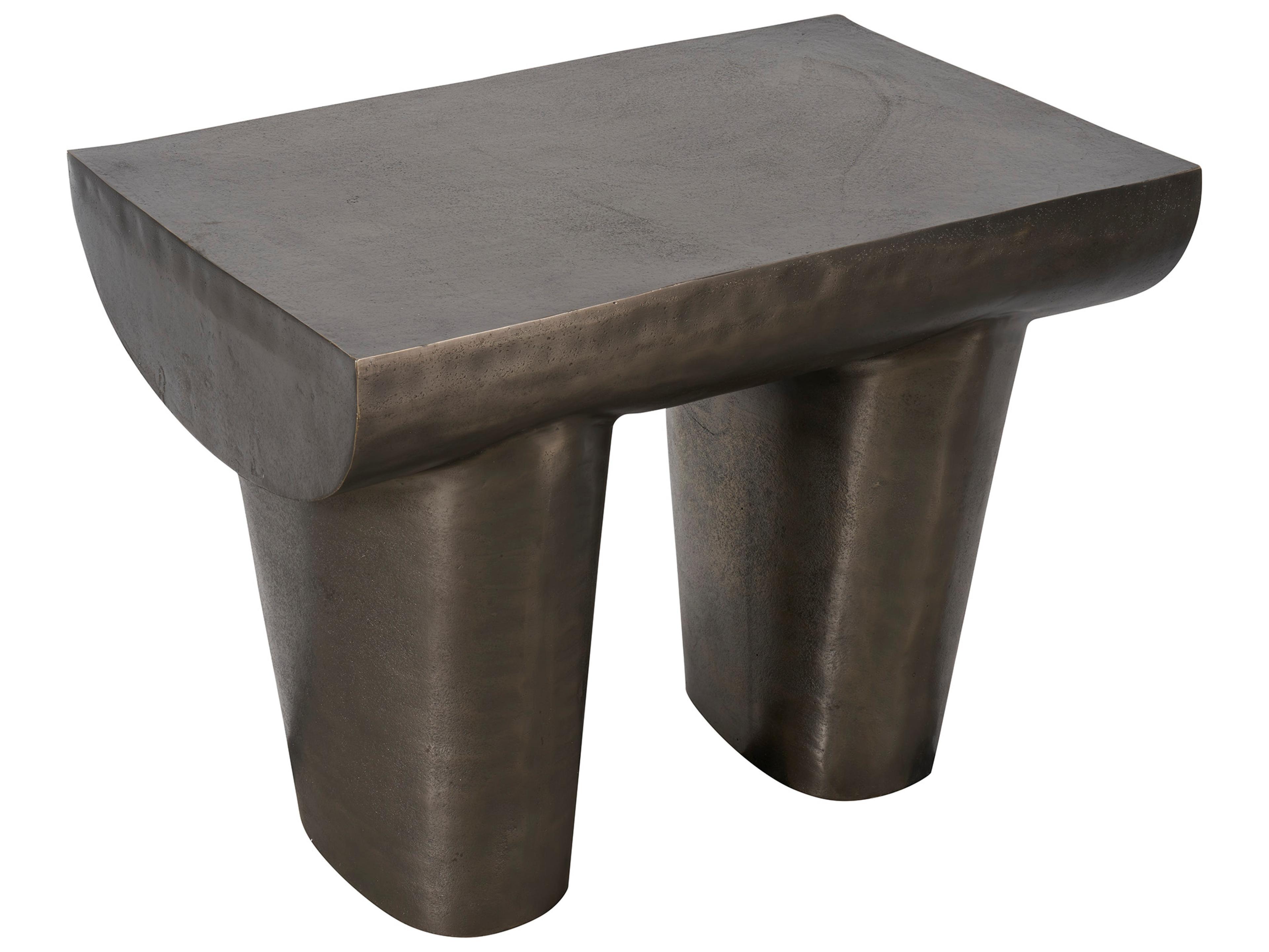 Universal Furniture Modern Medium Graphite Brass Neutra Stool