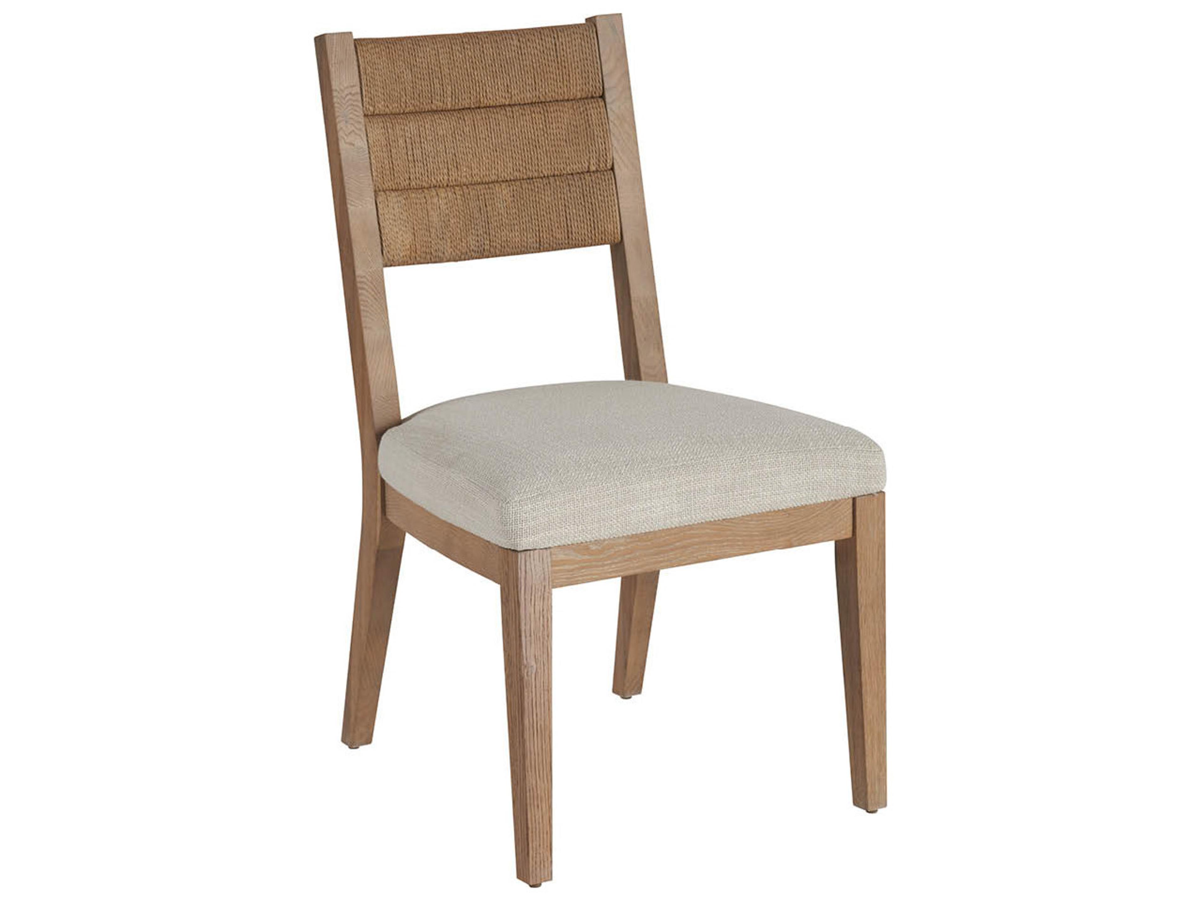 Universal Furniture Griffith Park Oak Wood Natural Upholstered Armless Dining Chair