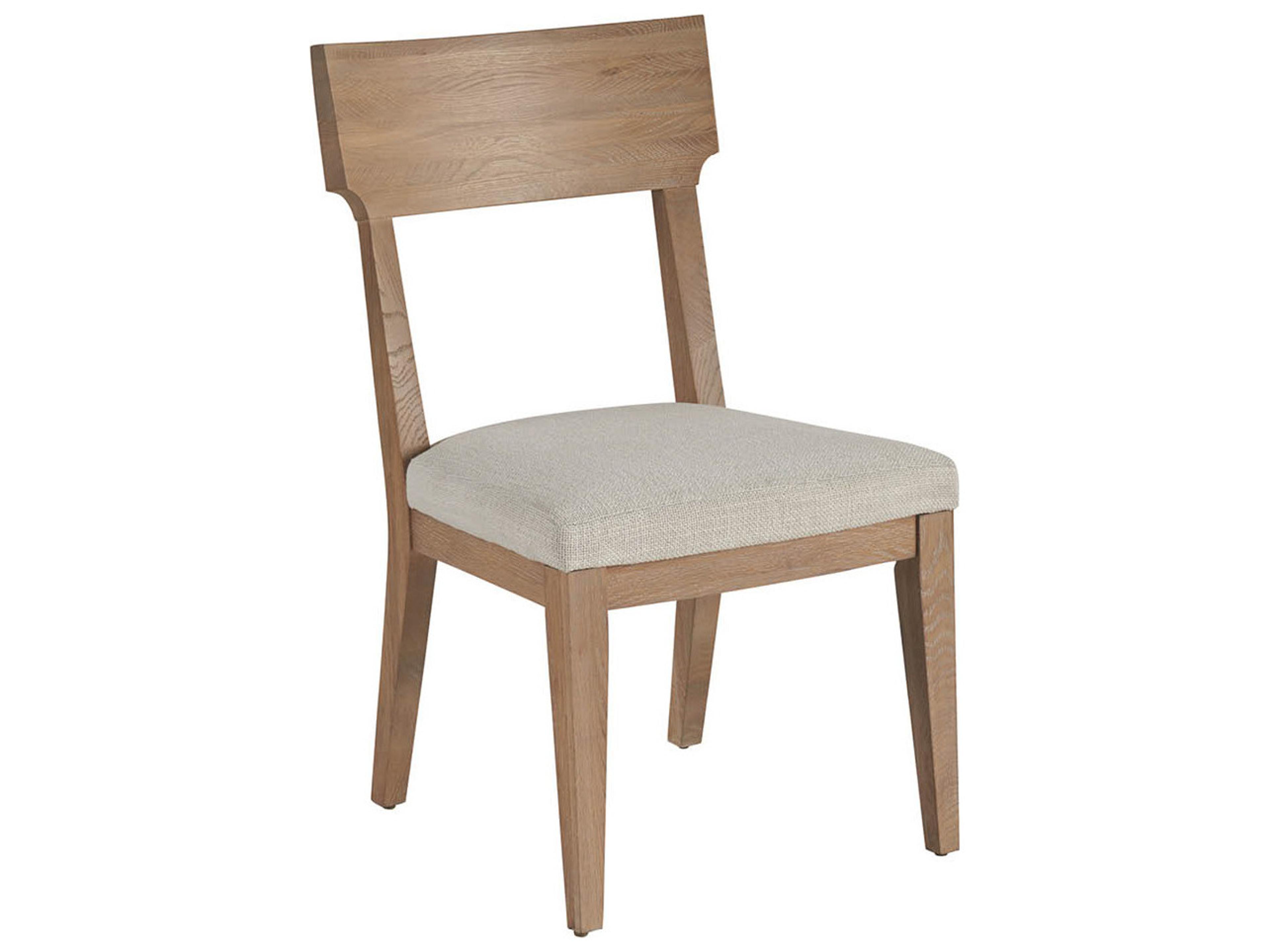 Universal Furniture Griffith Park Oak Wood Natural Upholstered Armless Dining Chair