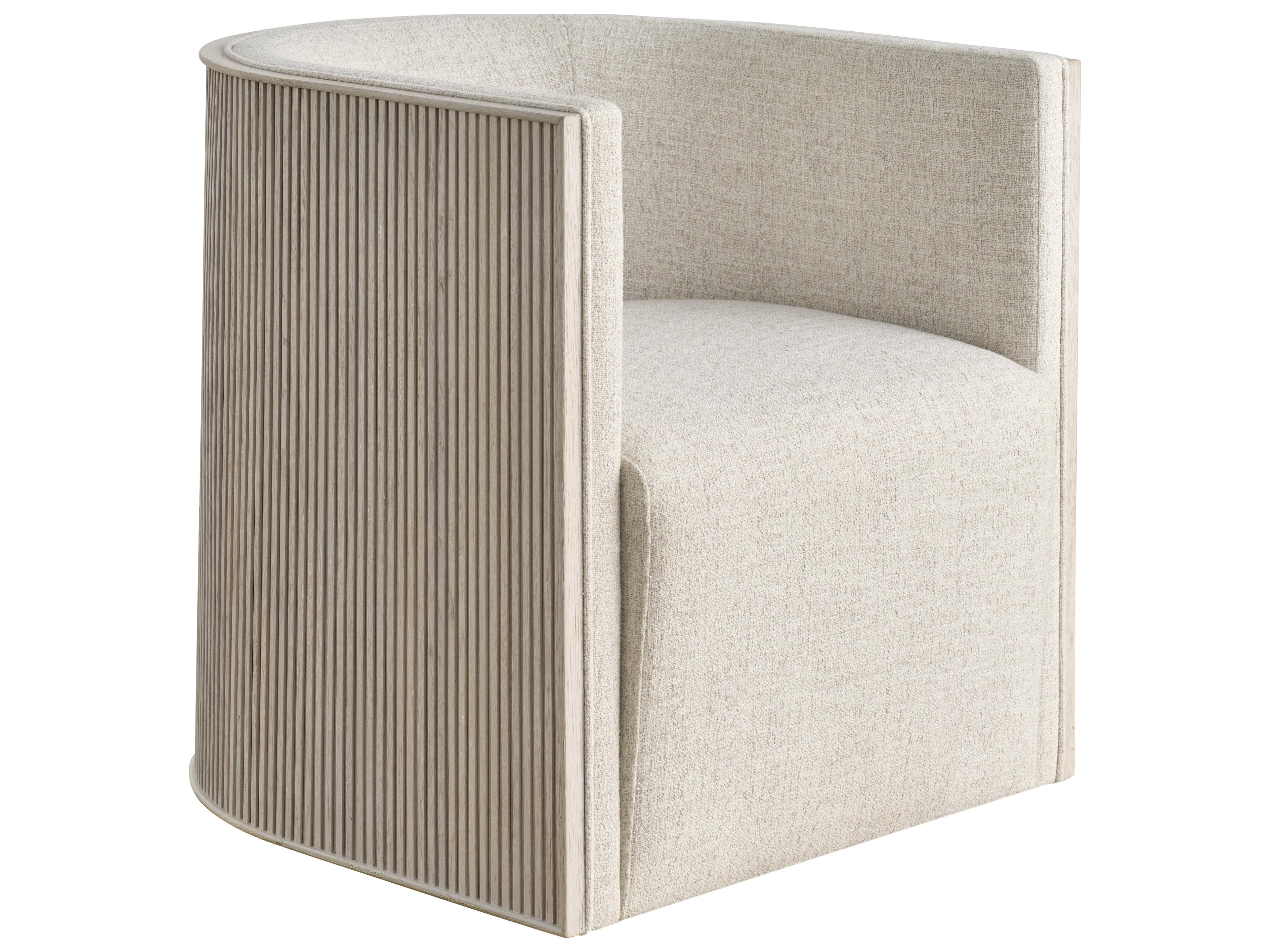 Universal Furniture Avaline Swivel White Accent Chair