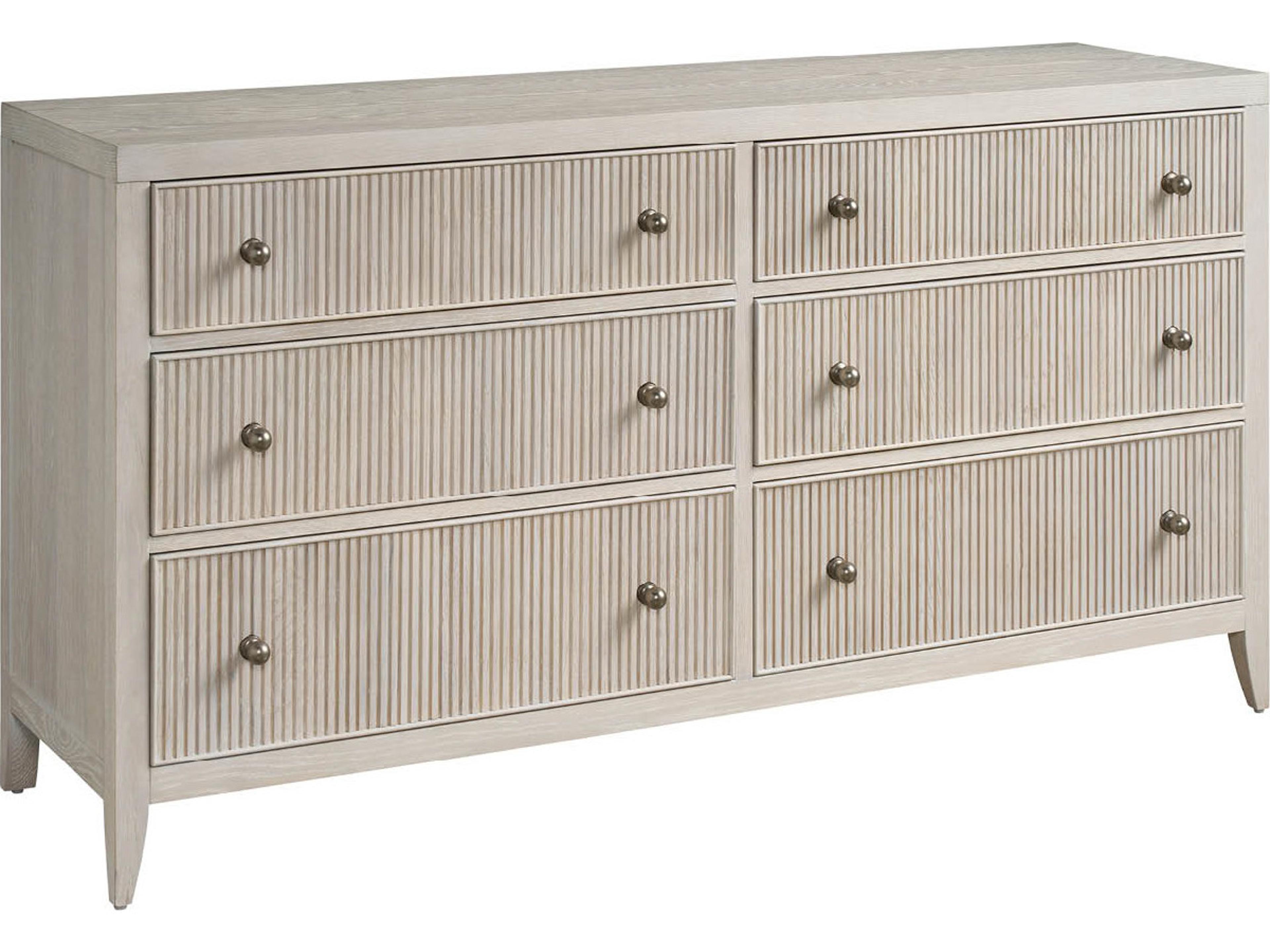 Universal Furniture Avaline 6-Drawers White Double Dresser