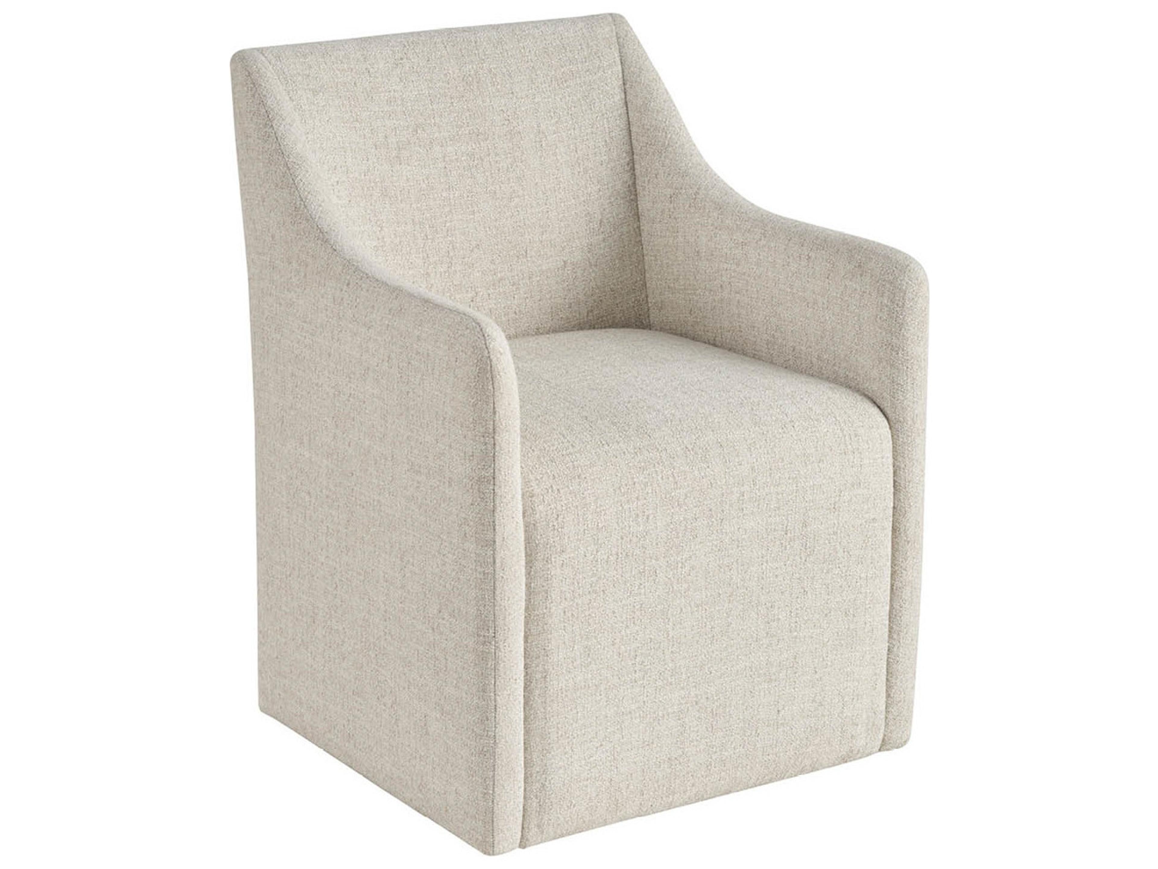 Universal Furniture Avaline White Upholstered Arm Dining Chair