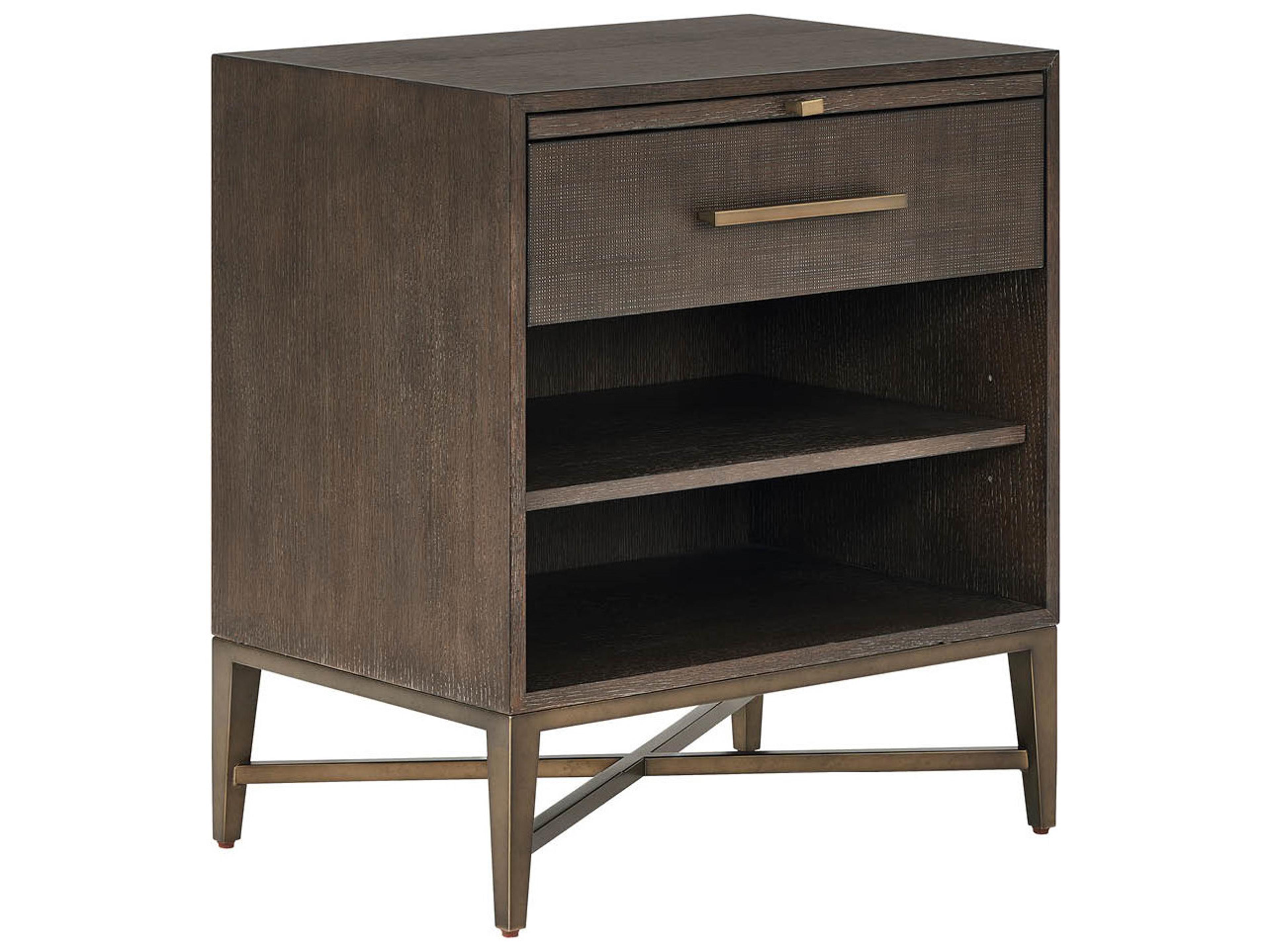 Universal Furniture Montclair 1-Drawer Brown Hardwood Nightstand