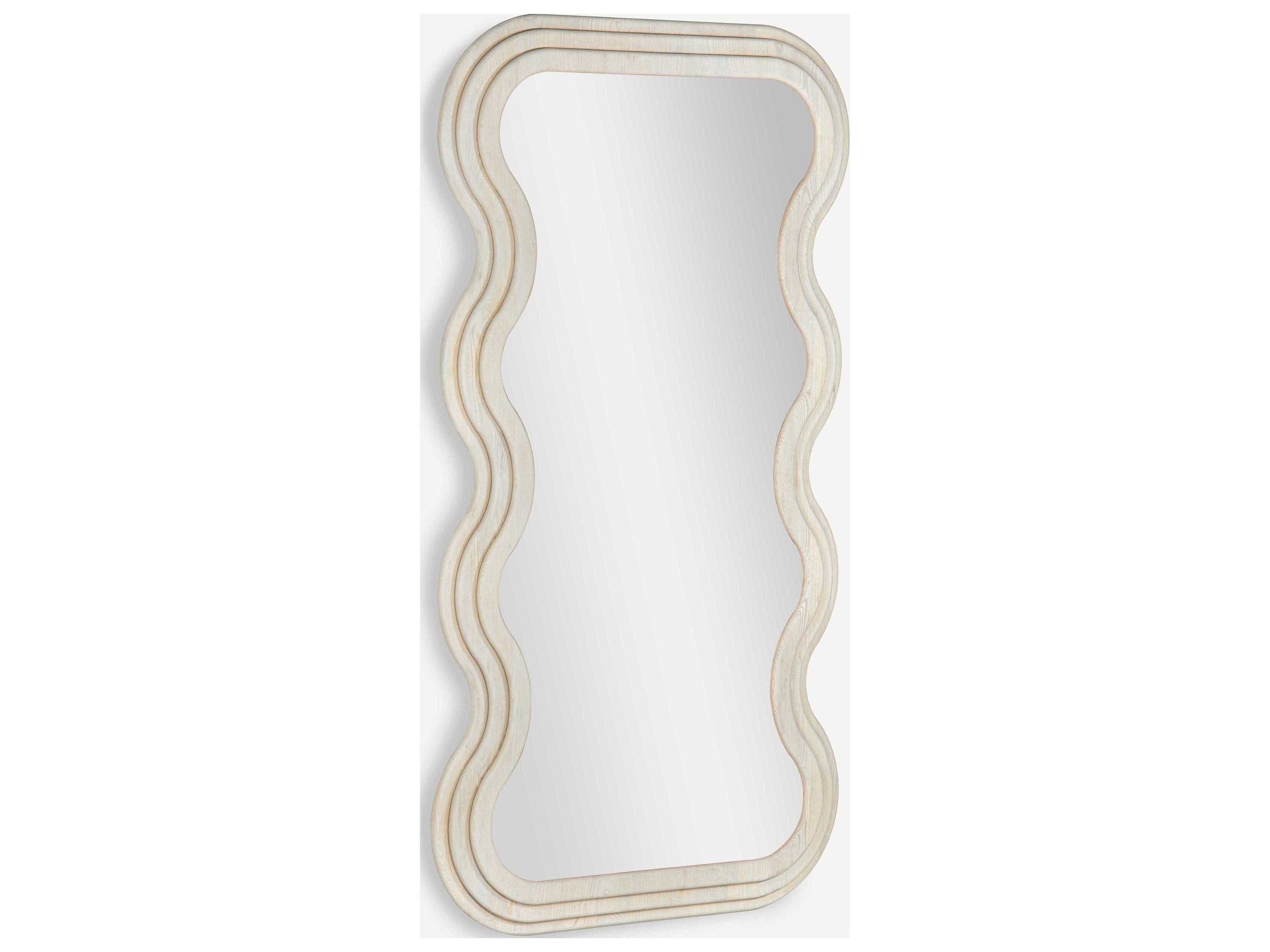 Union Home Swirl White Oil Floor Mirror