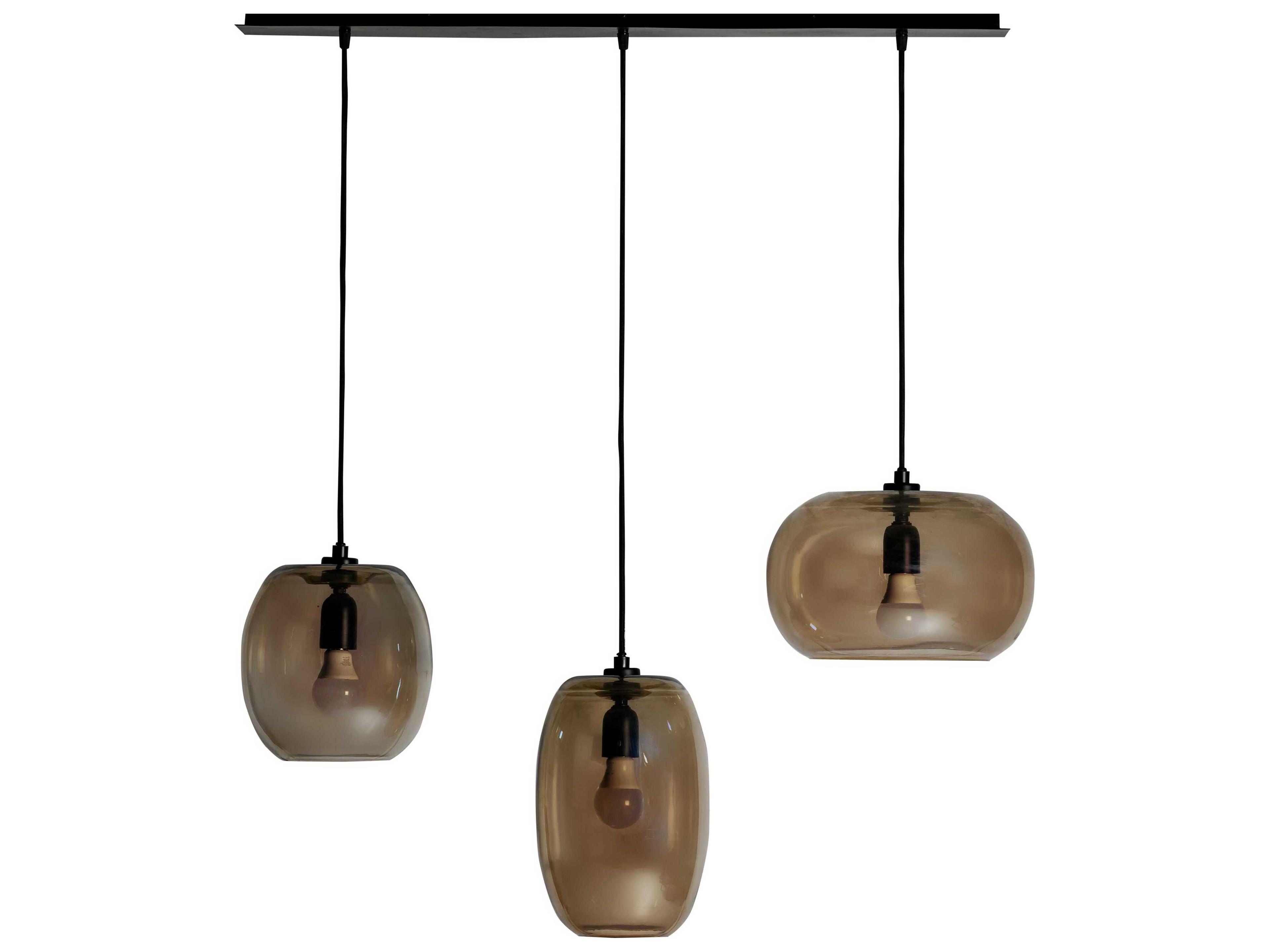 Union Home Emboss Gold Black Powder Coat Island Pendant