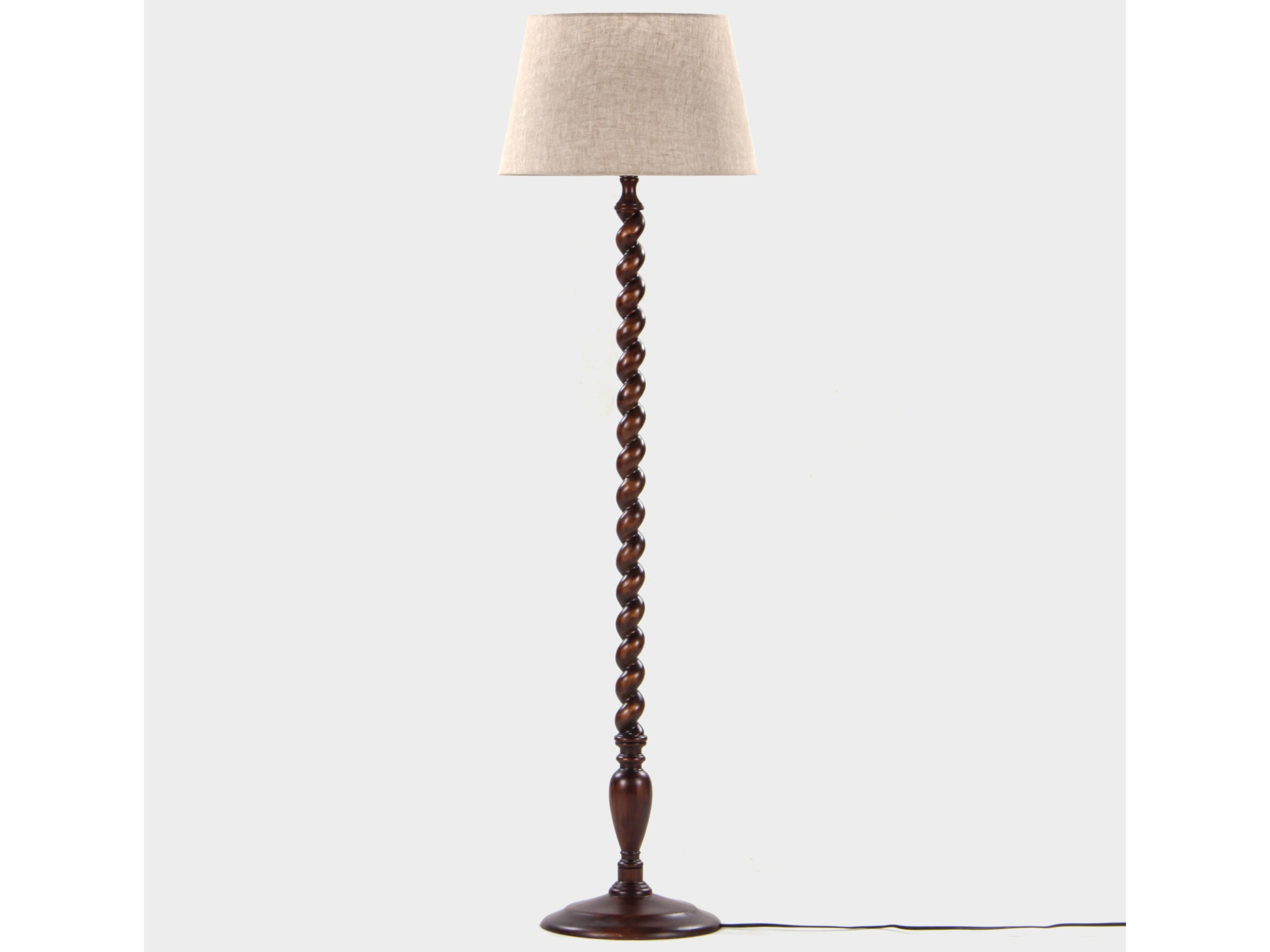 Union Home Twist Porto Dark Brown Floor Lamp