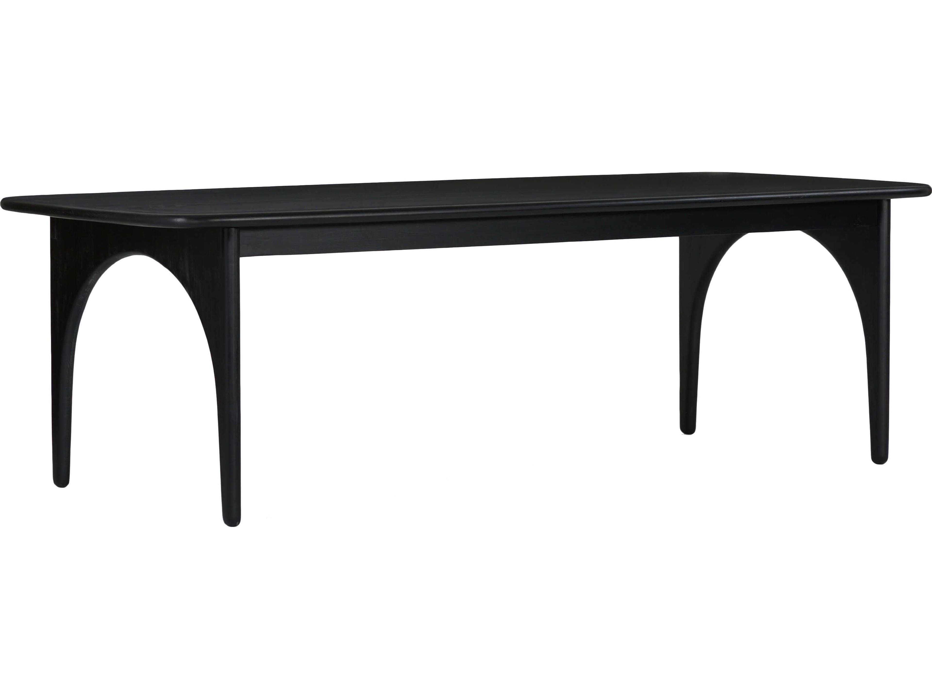 Union Home Luna Rectangular Wood Charcoal Dining Table
