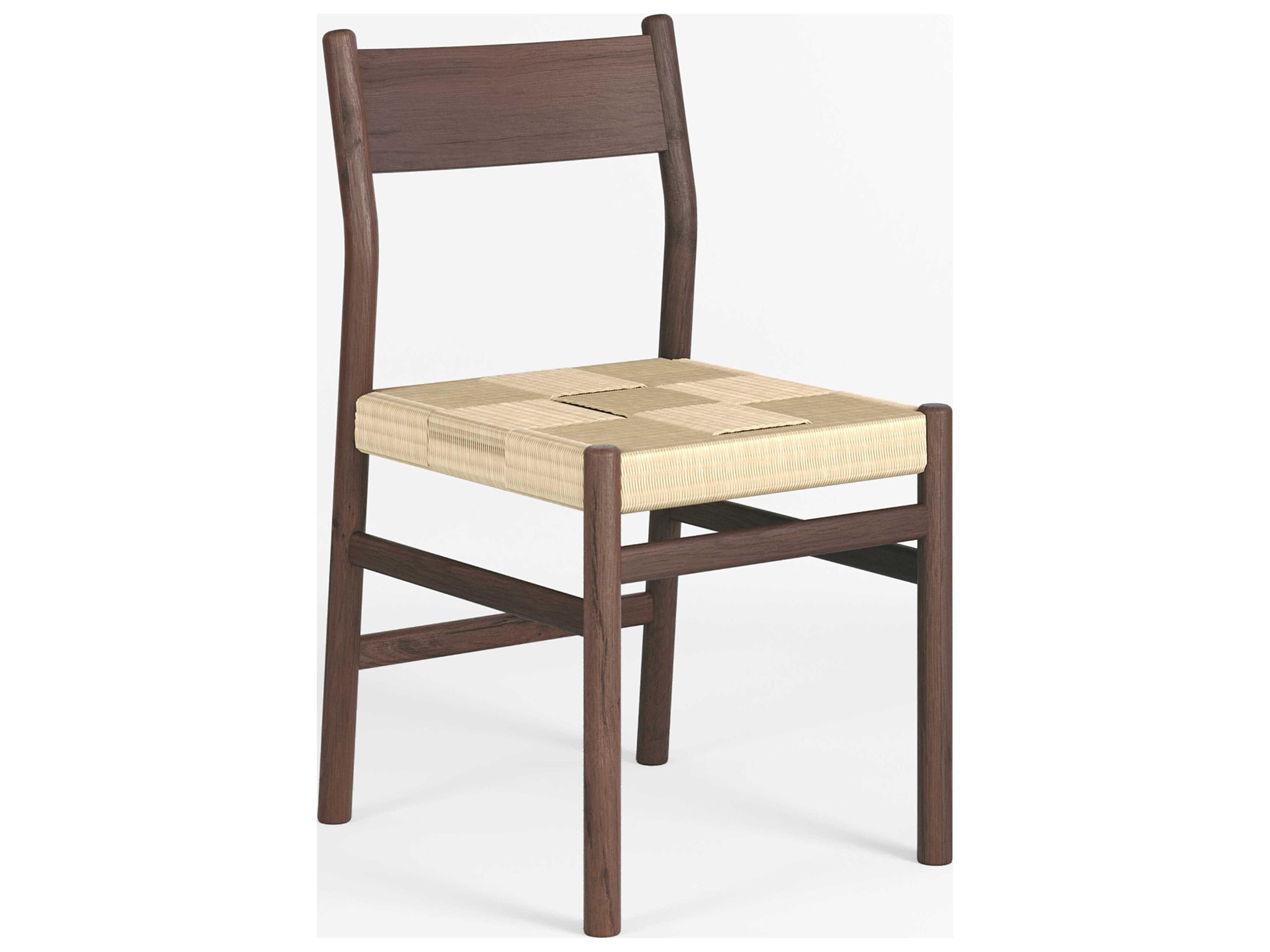 Union Home Asher Oak Wood Brown Armless Dining Chair Set of 2