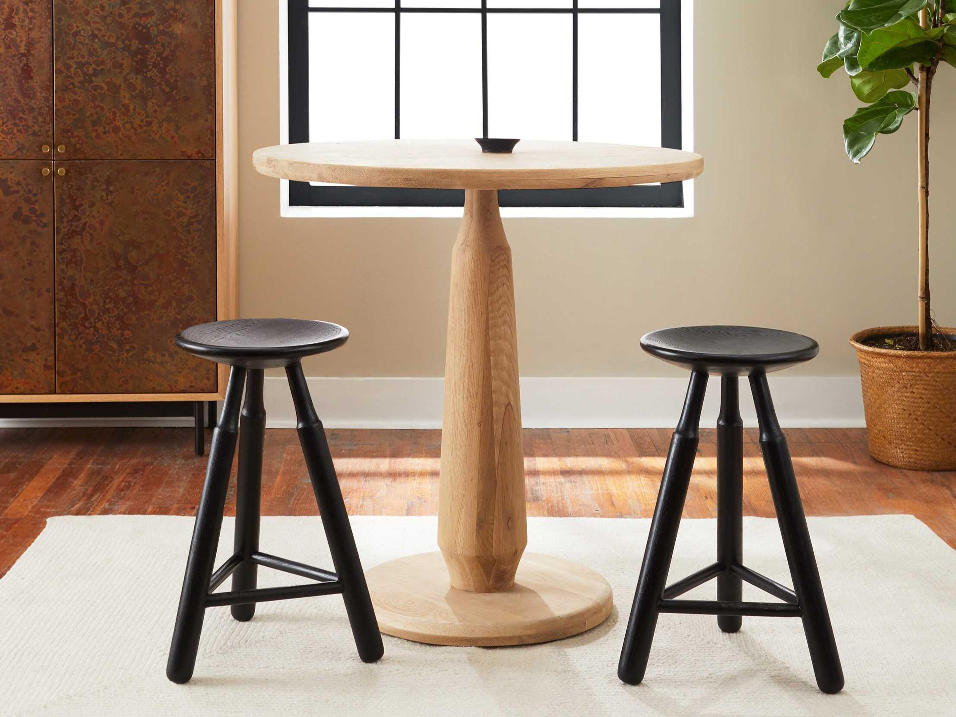 Union Home Dowel Oak Wood Counter Dining Room Set