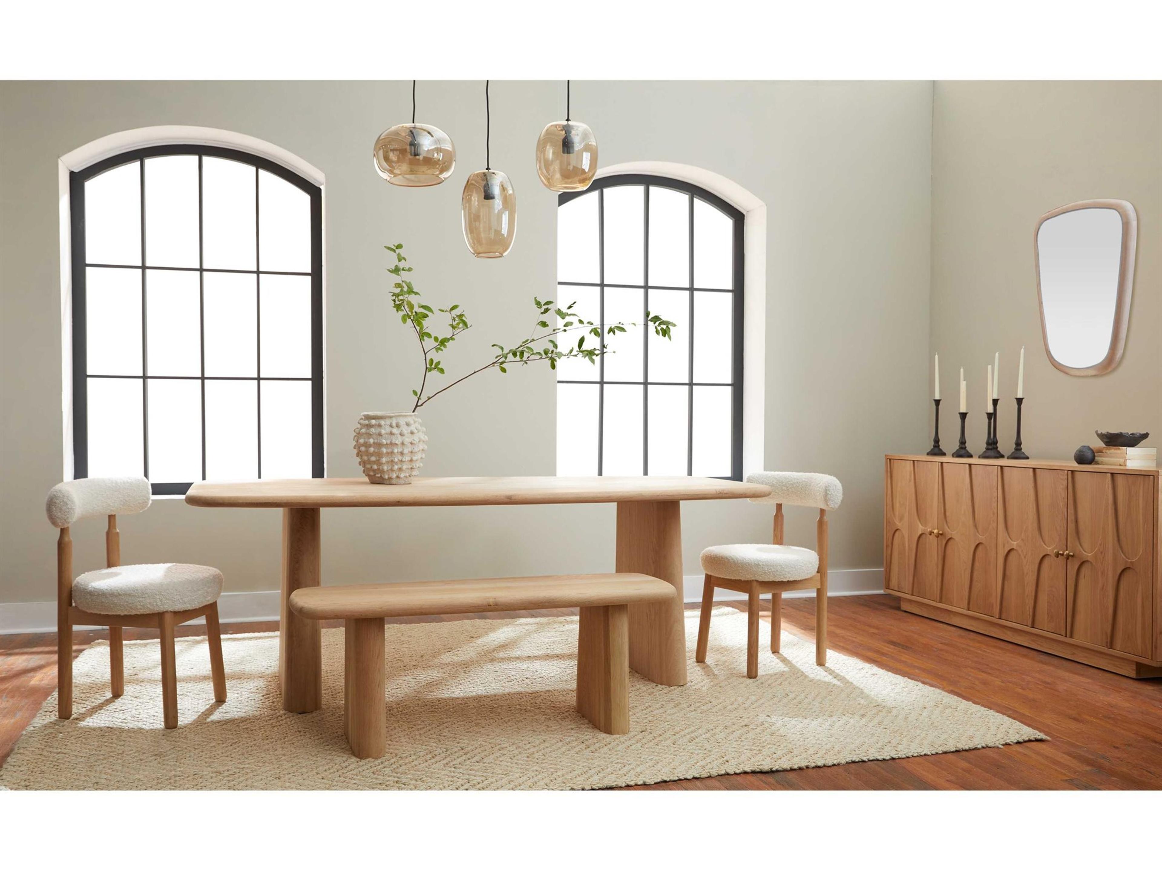 Union Home Laurel Oak Wood Dining Room Set