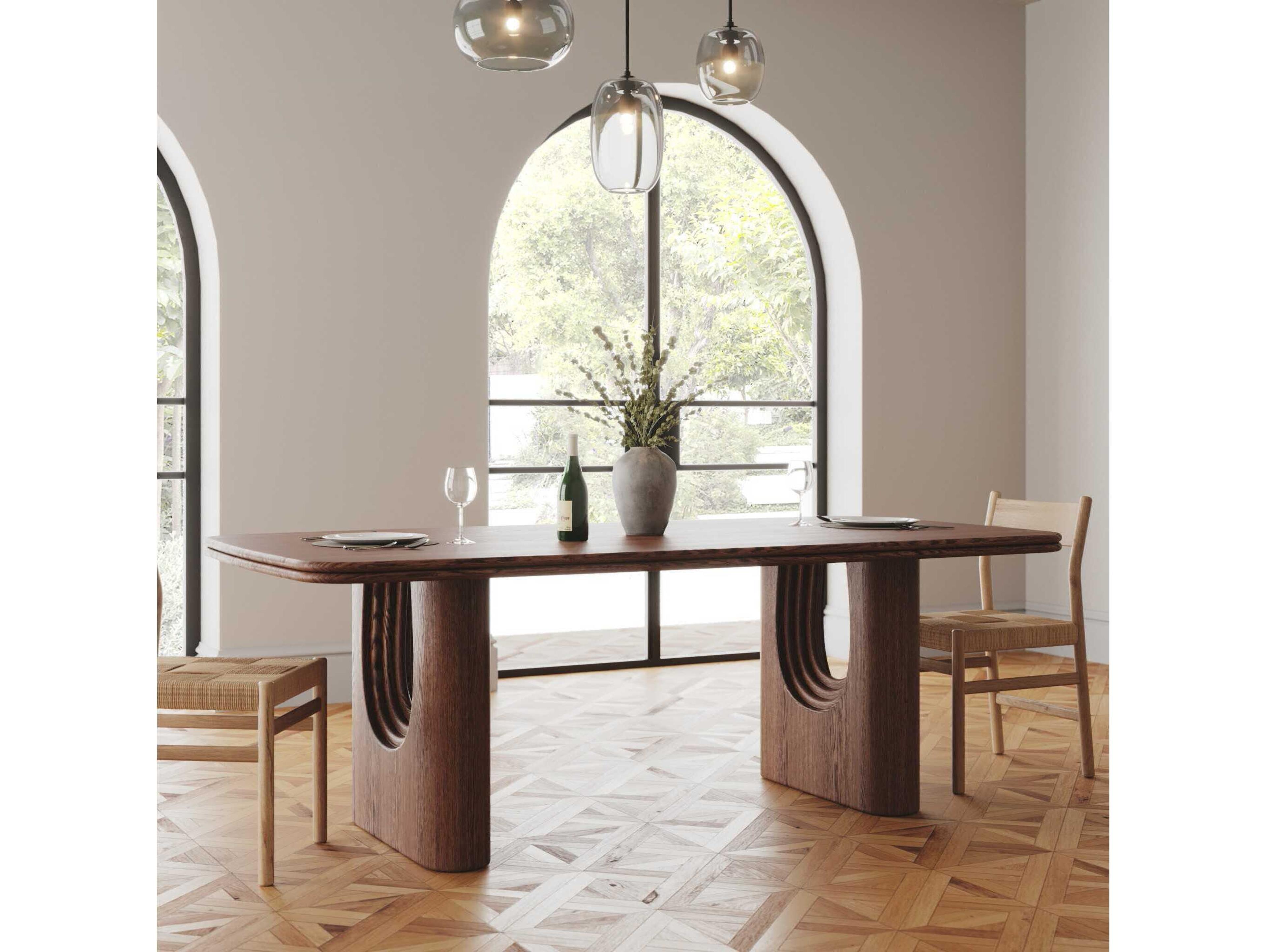 Union Home Layered Oak Wood Dining Room Set