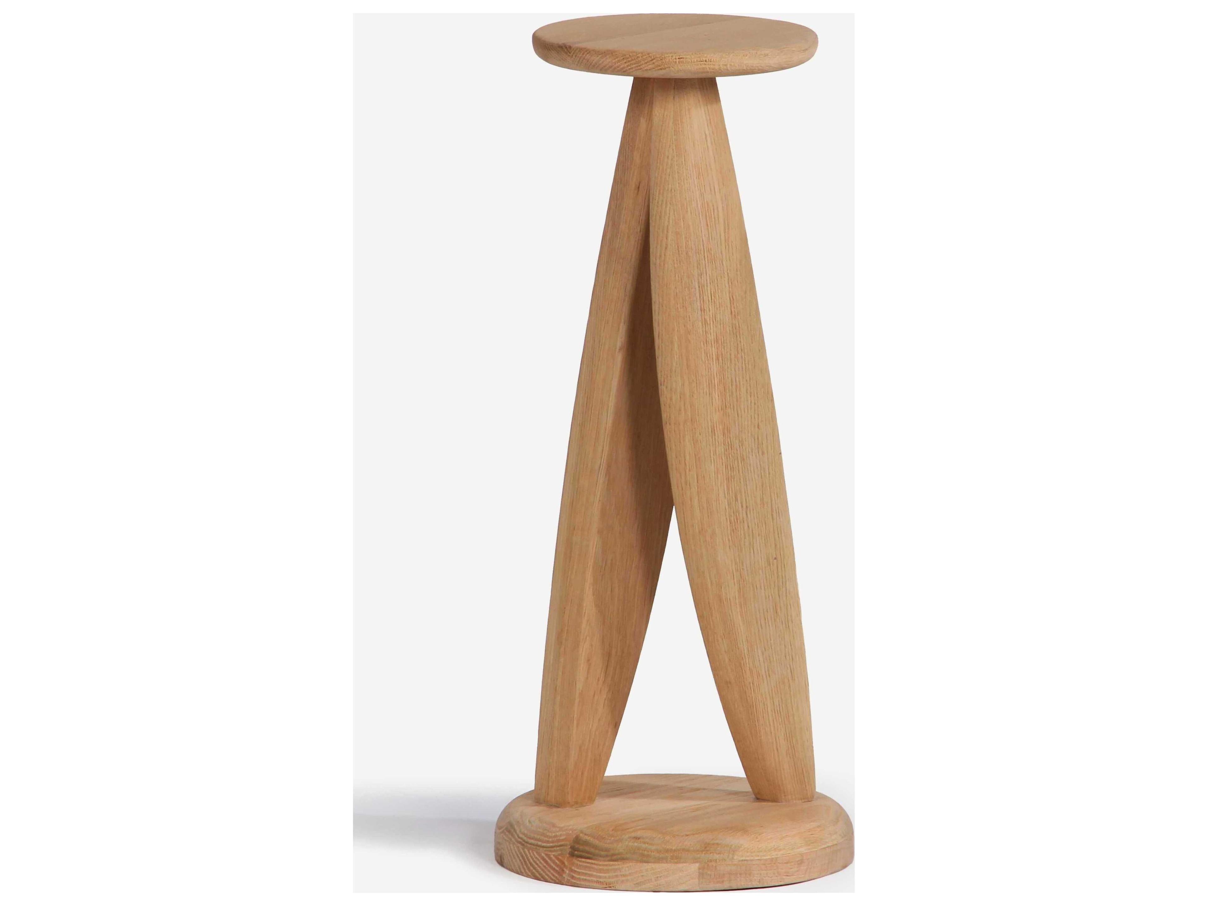 Tola Round Wood Natural End Table