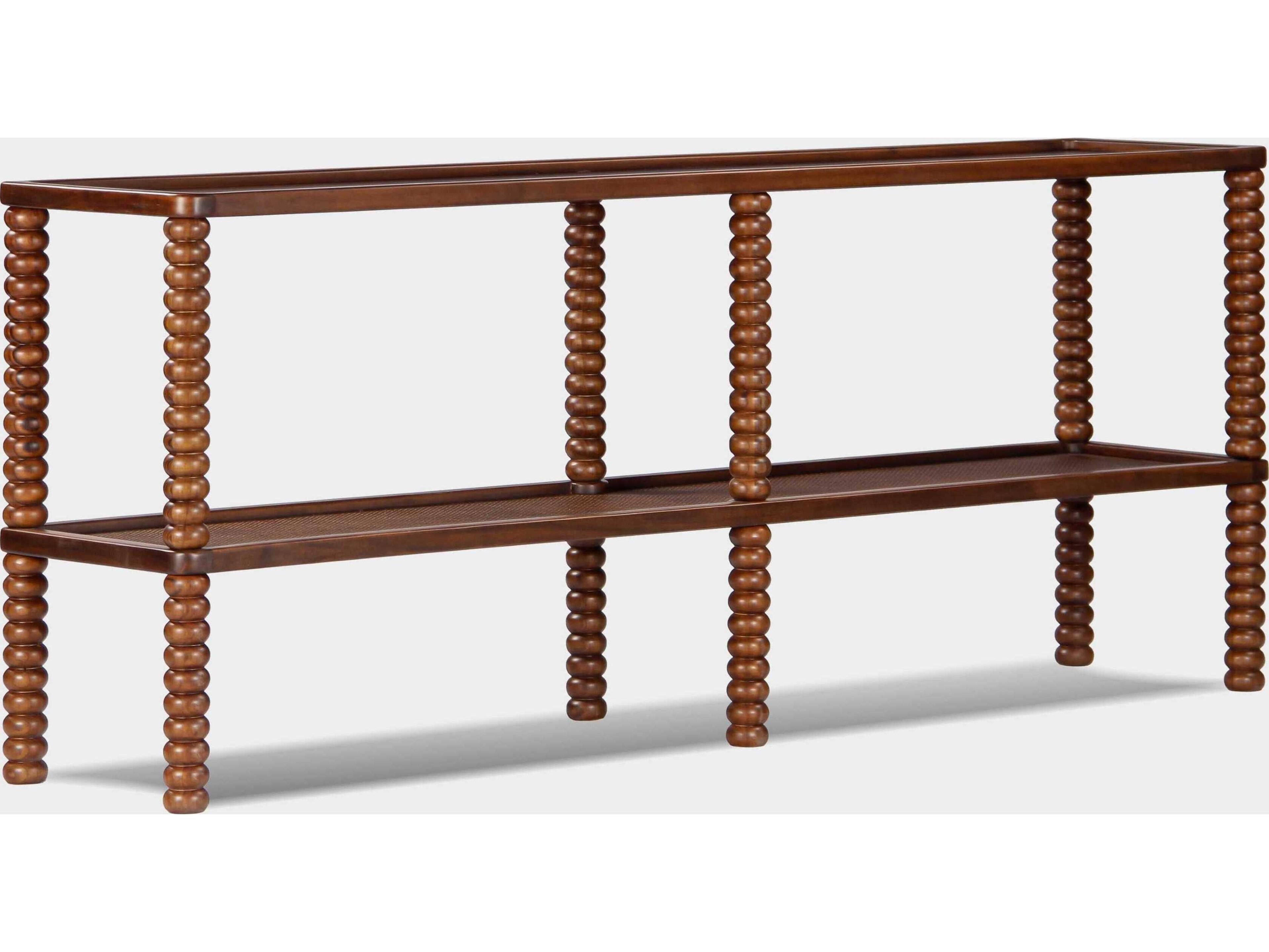 Union Home Twist Rectangular Wood Mellow Bourbon Console Table