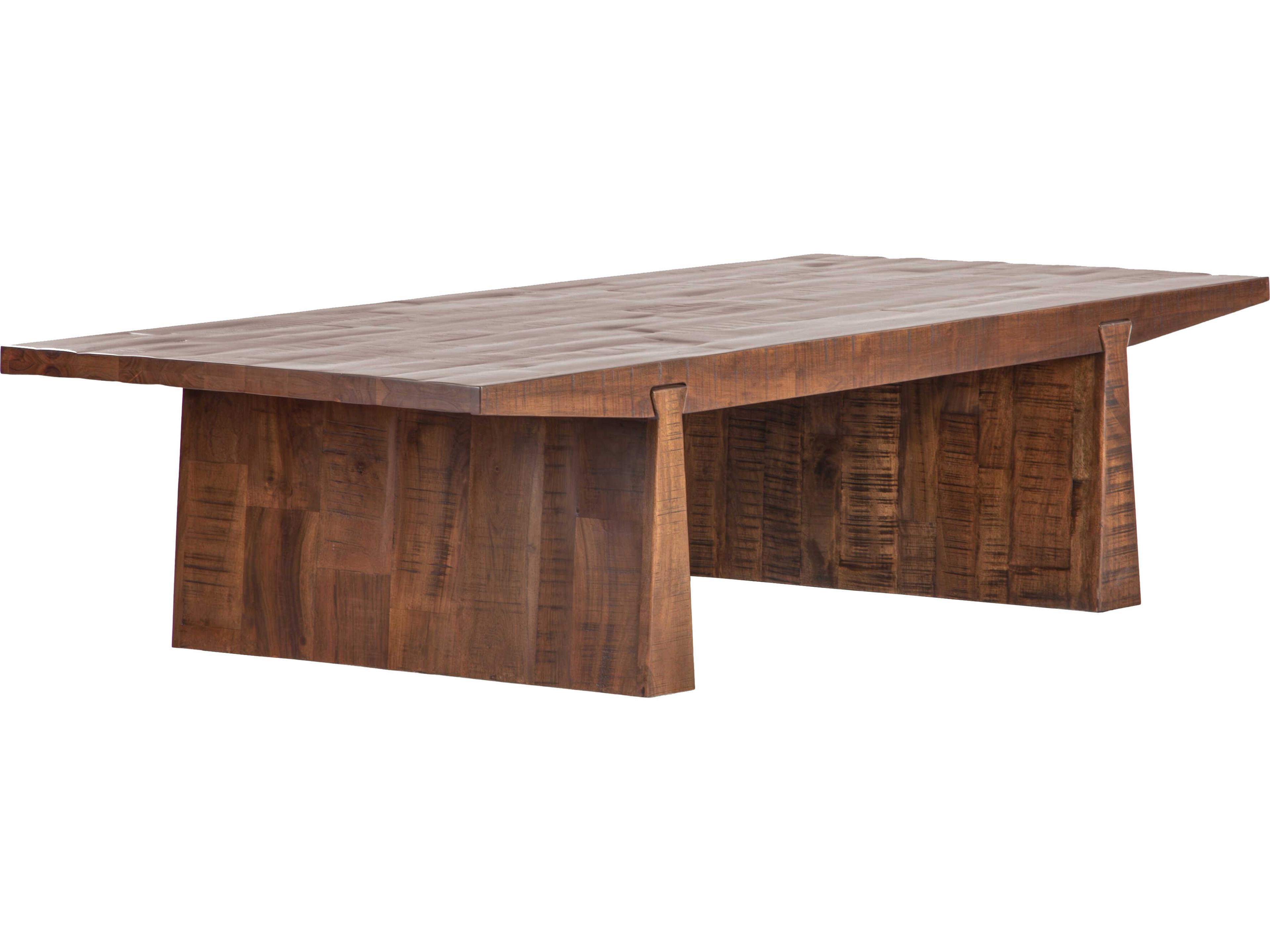 Keystone Rectangular Wood Weathered Brown Coffee Table
