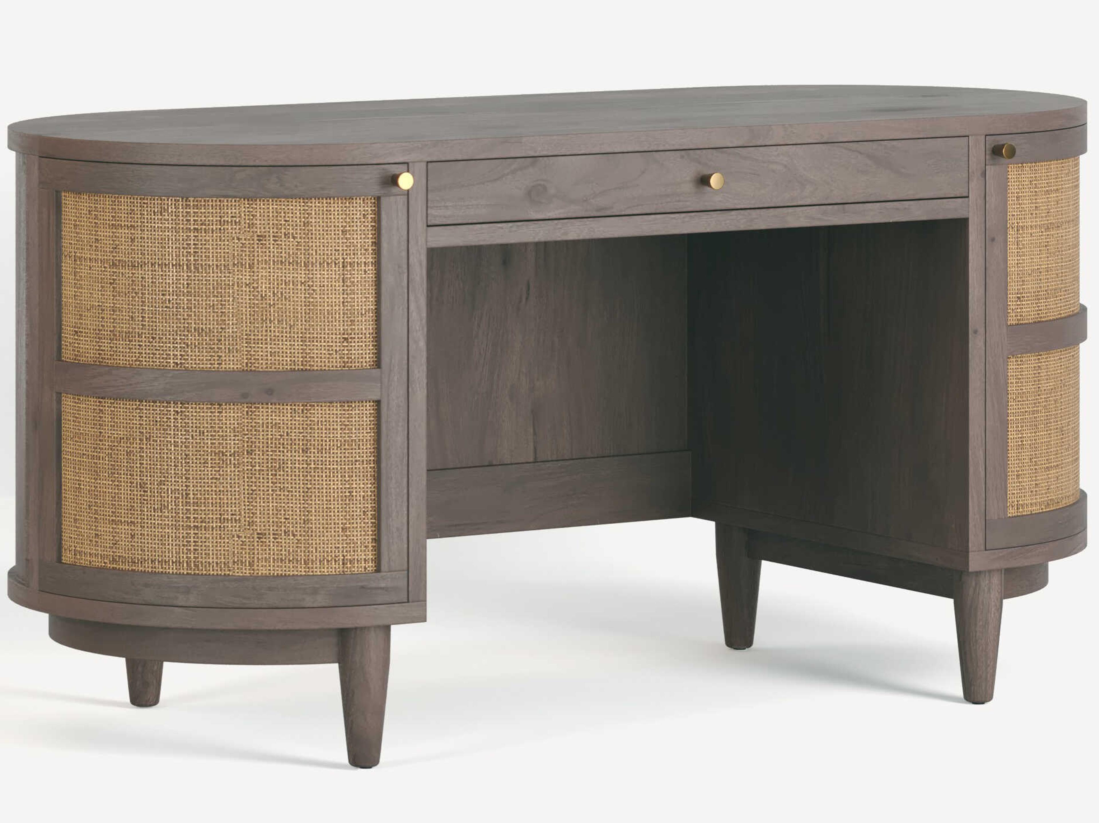 Union Home Canggu Grey Acacia Wood Writing Desk