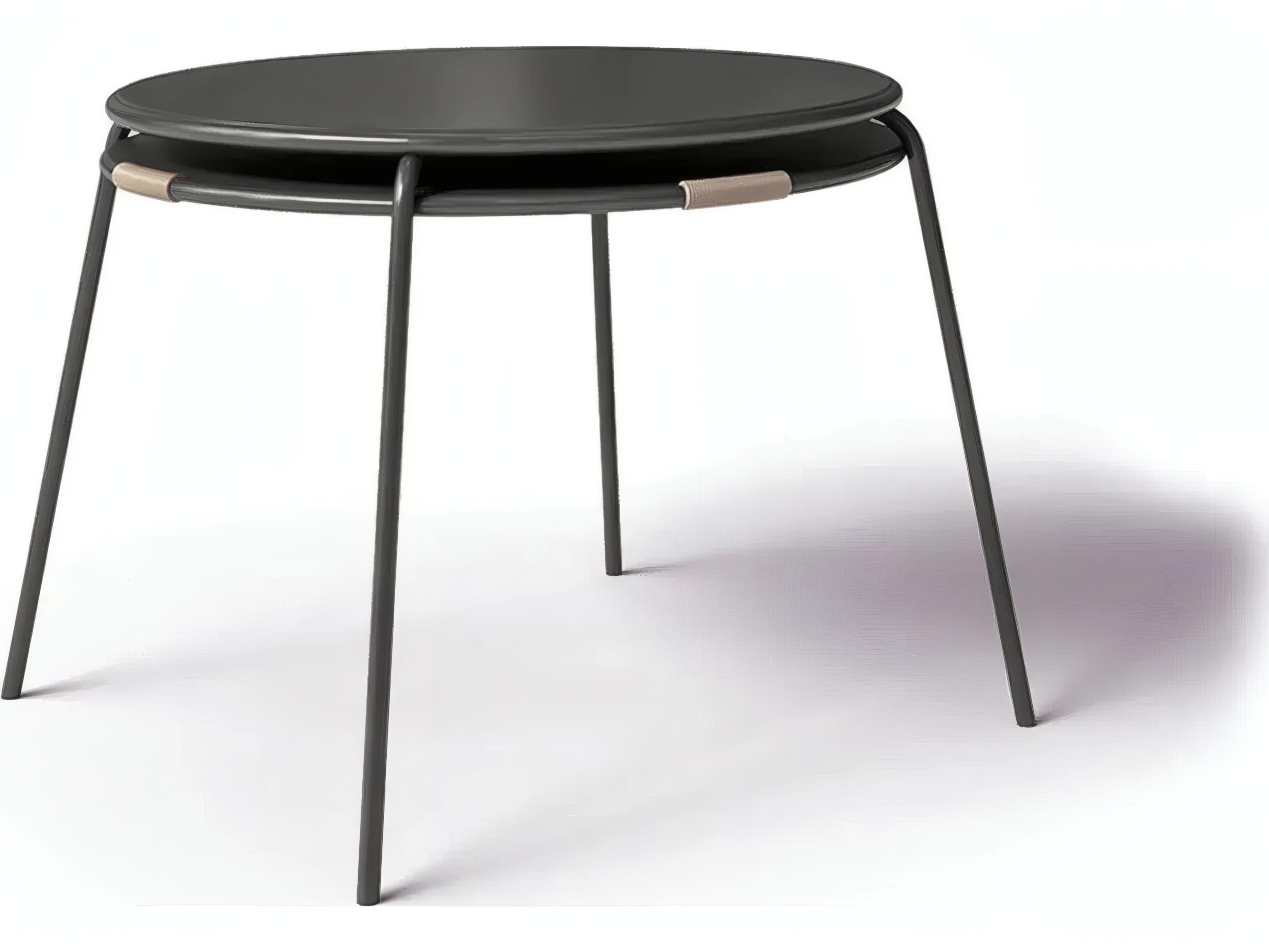 UnoPiu Coco Steel Round Table in Graphite