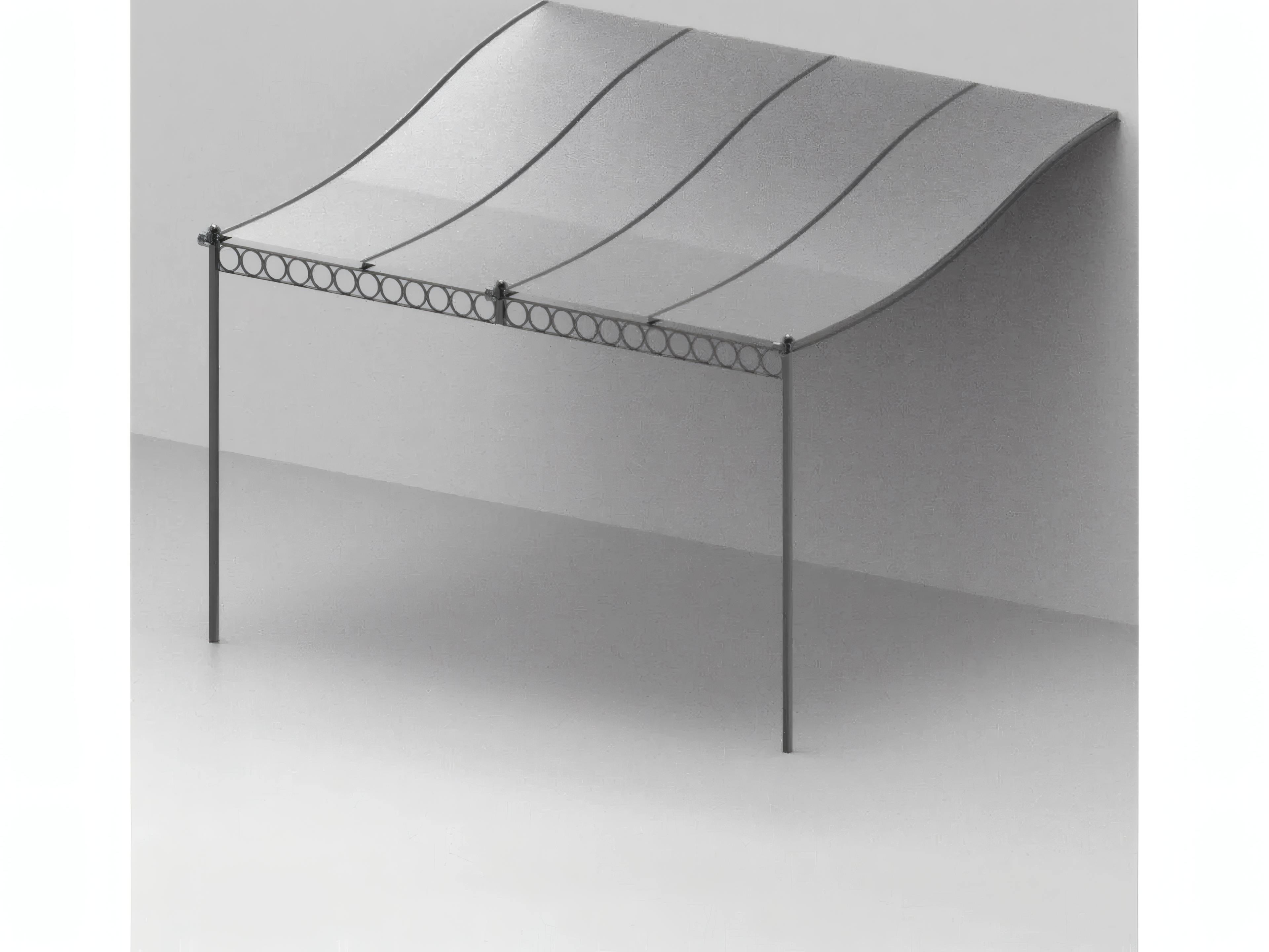 UnoPiu Tibisco Attached pergola with Polycarbonate Roofing