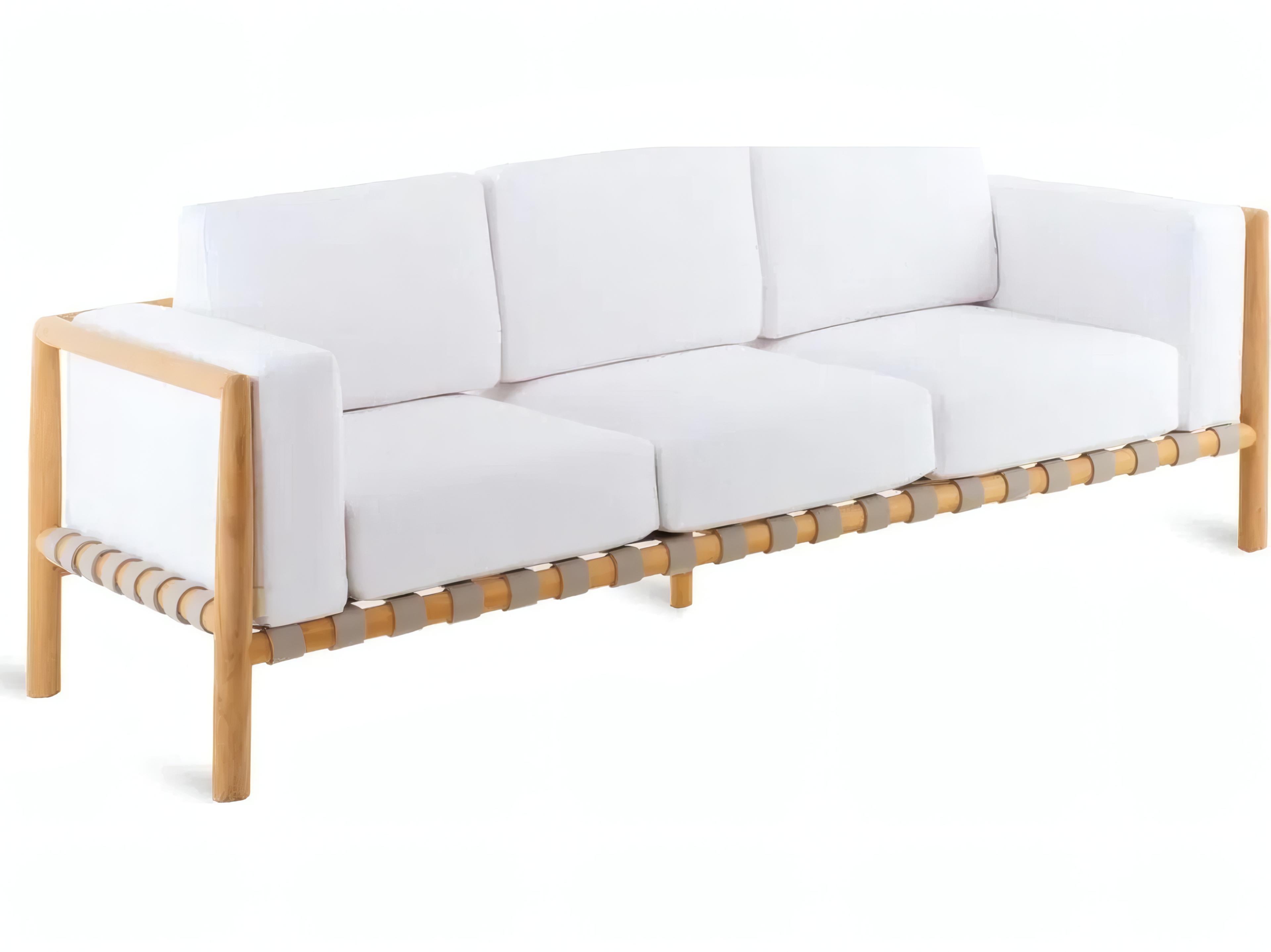 UnoPiu Pevero Teak 3 Seater Sofa with Cushions