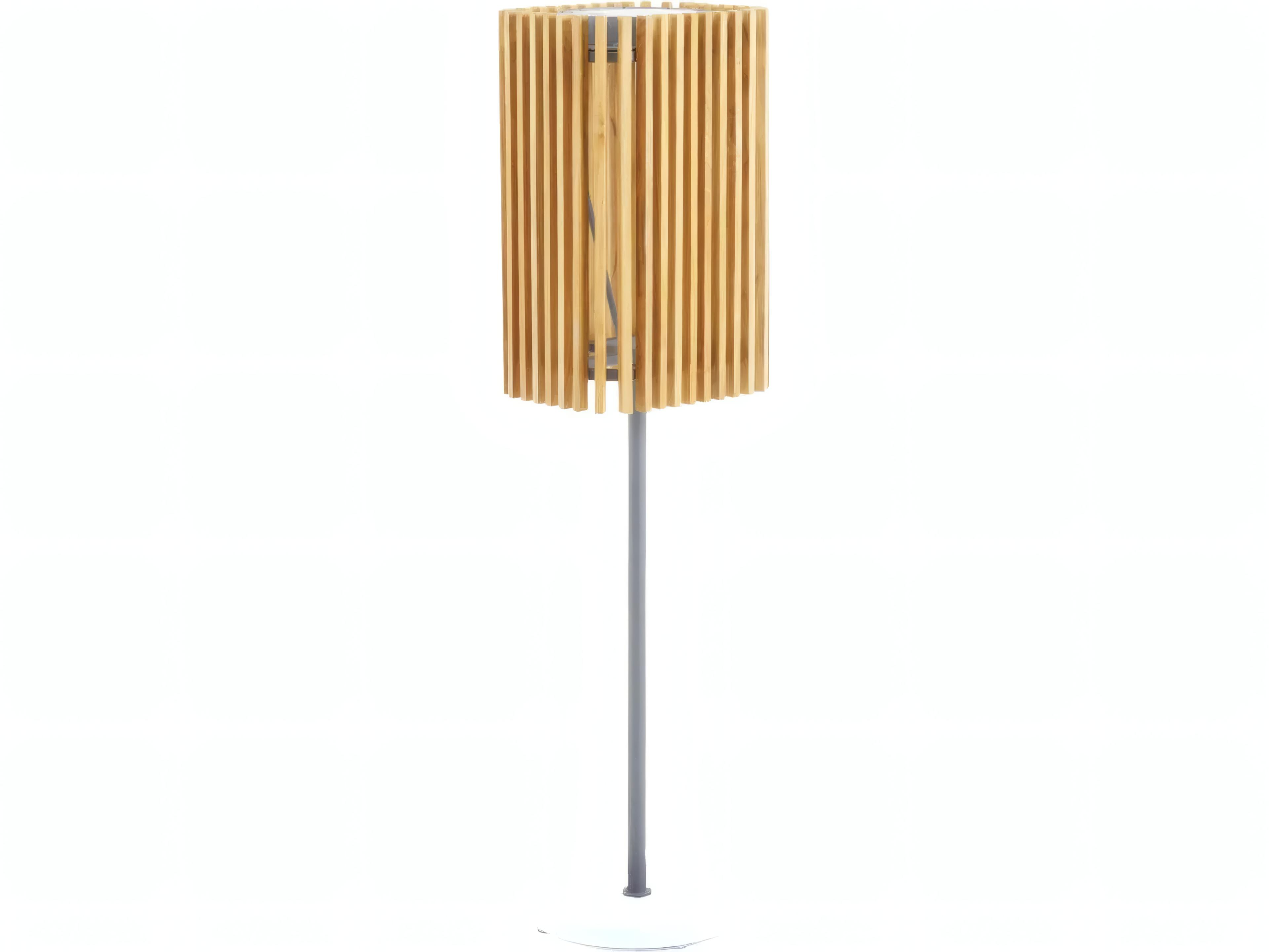 Solare Standing Lamp in Teak and Graphite Aluminum