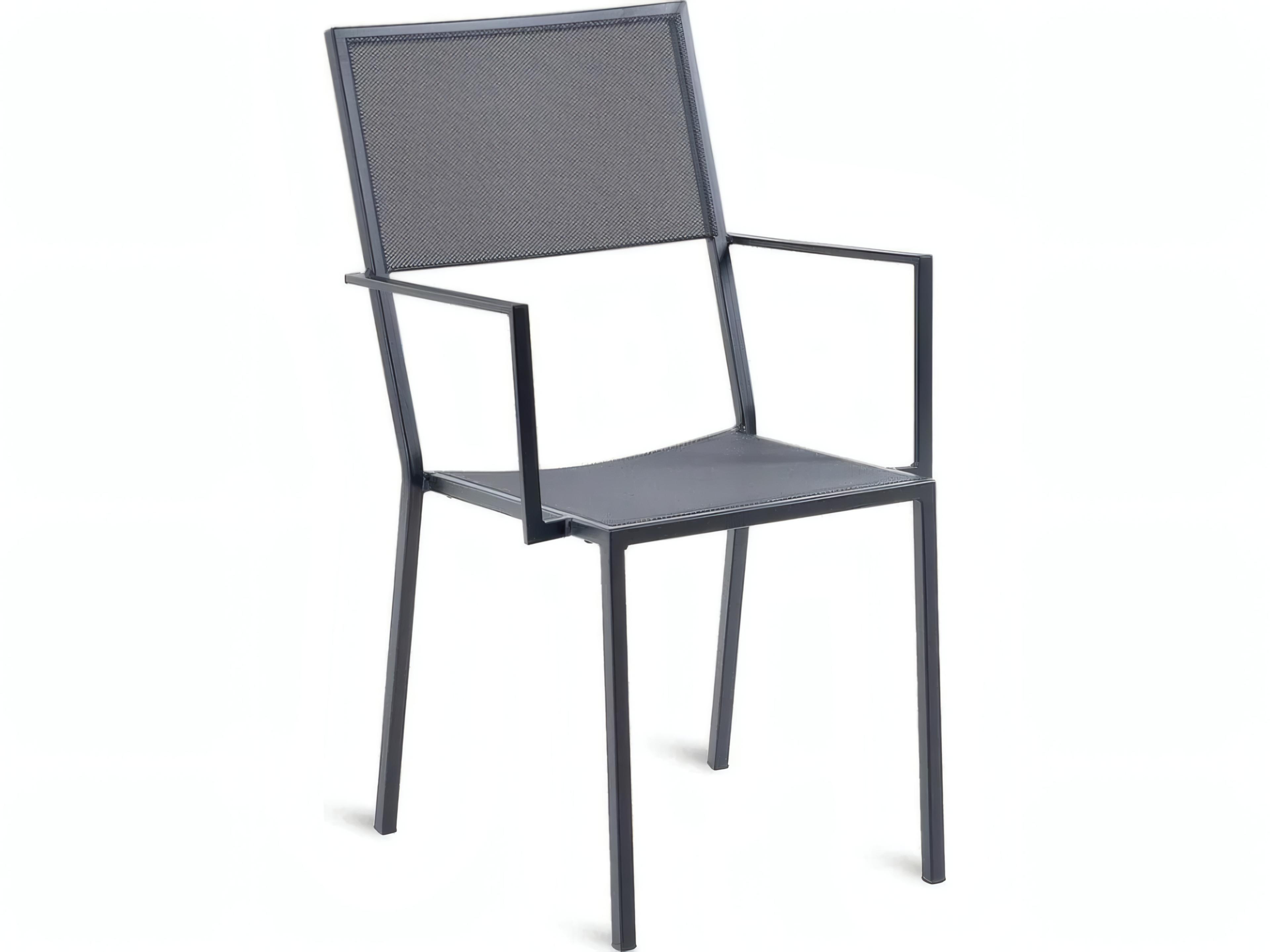 UnoPiu Conrad Wrought Iron Stackable Small Armchair