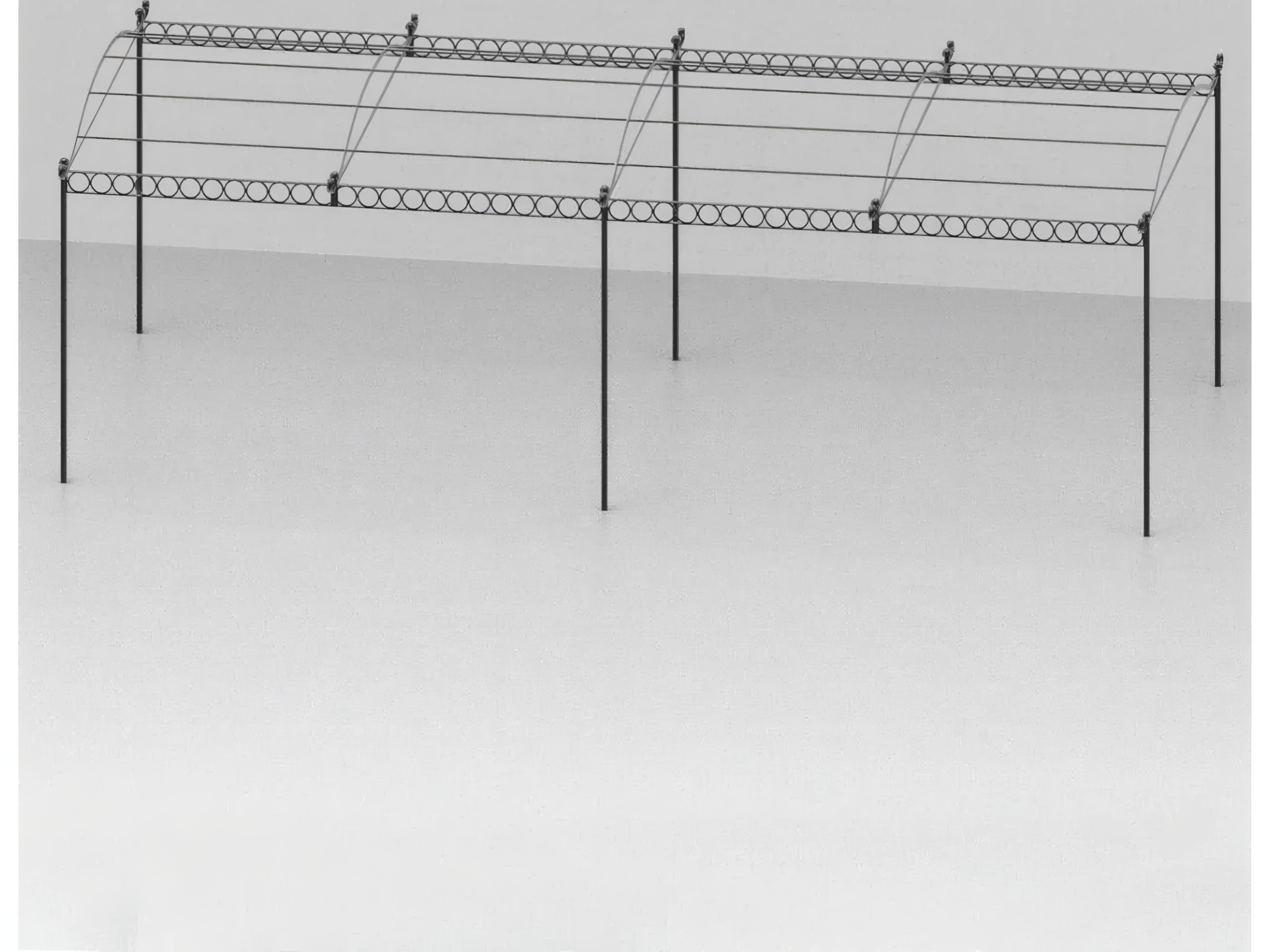 UnoPiu Solaire Freestanding Pergola Curved Roof Extension