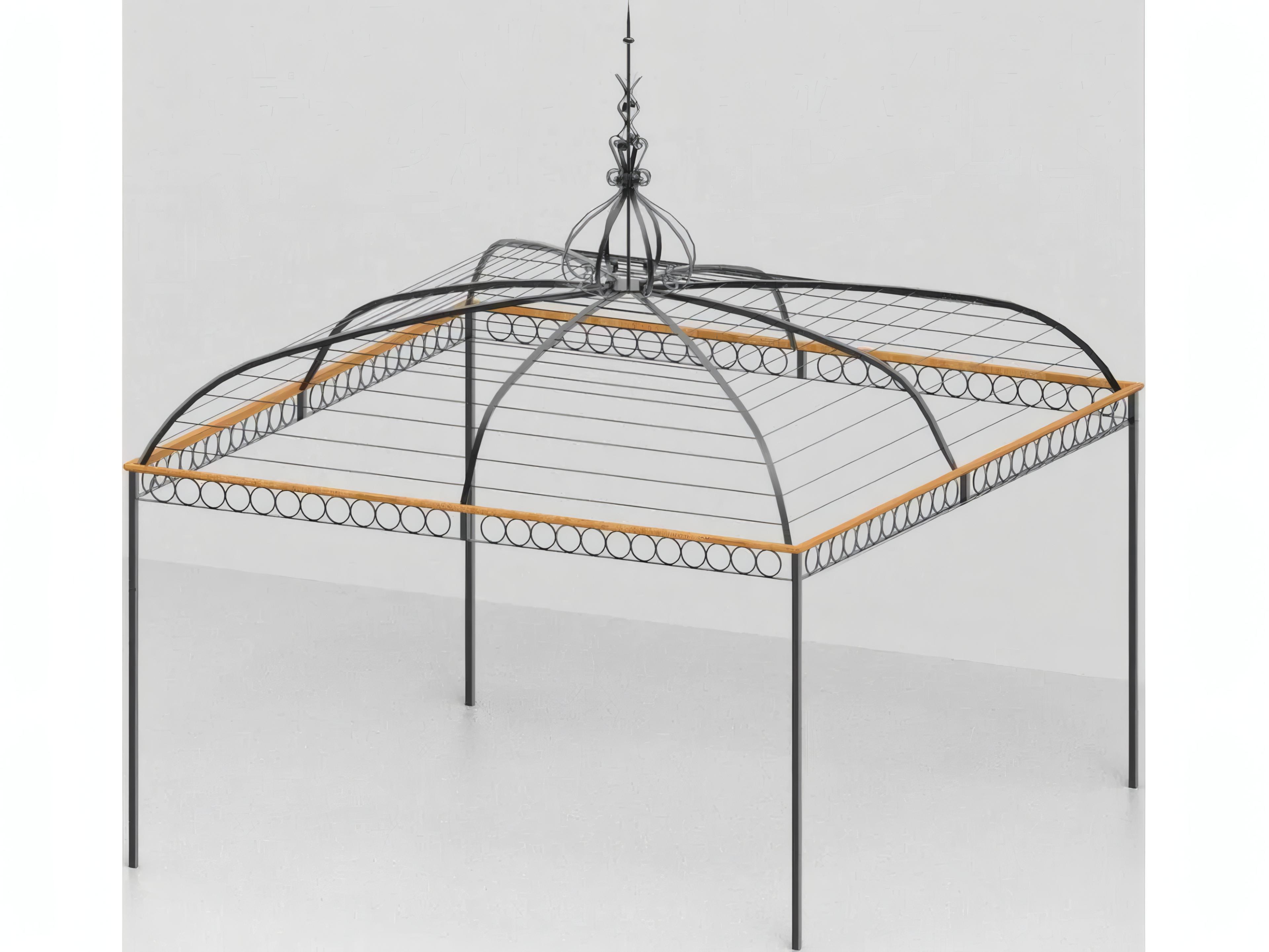 UnoPiu Tibsisco Iron Pavilion Complete with 4 Posts