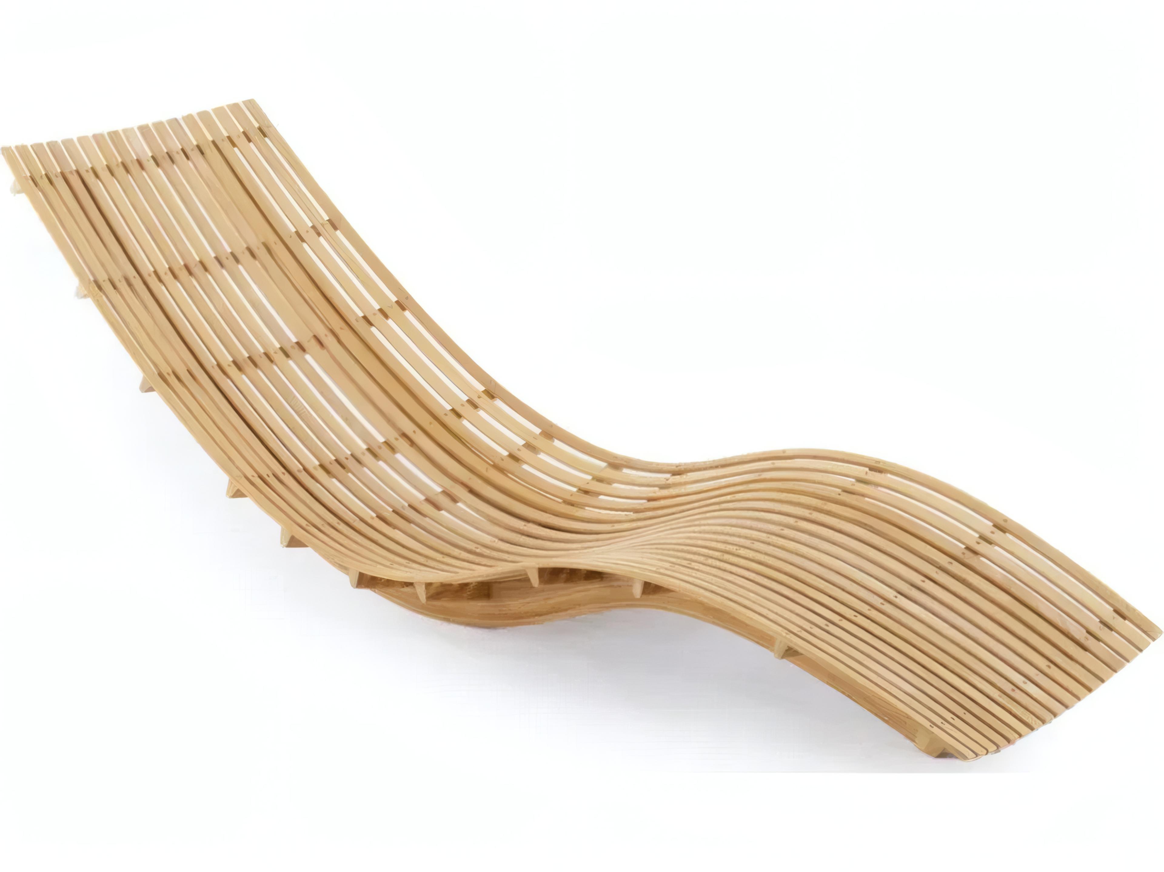 UnoPiu Swing Teak Stackable Chaise Lounge