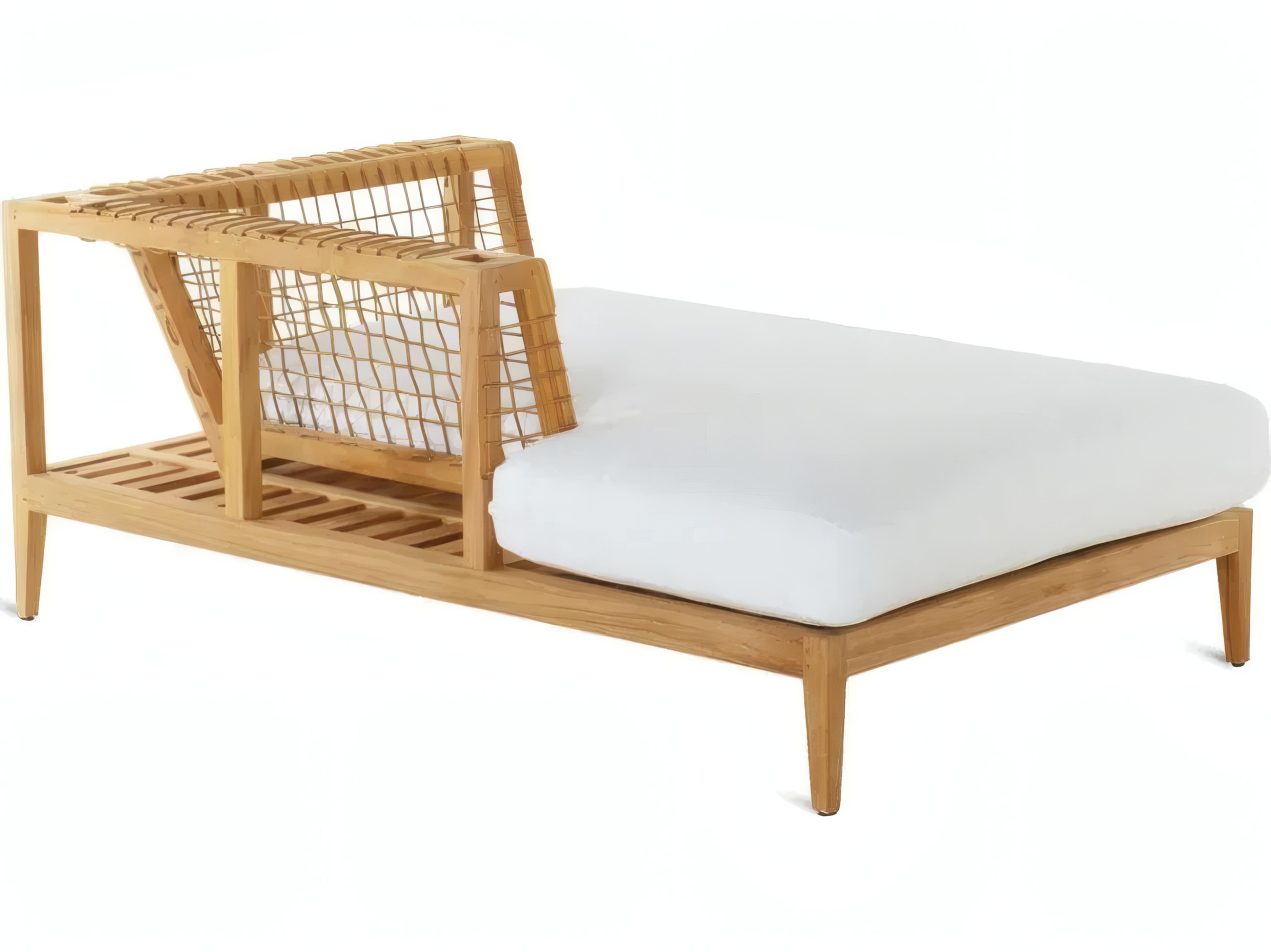 UnoPiu Synthesis Teak Right Chaise Lounge Module