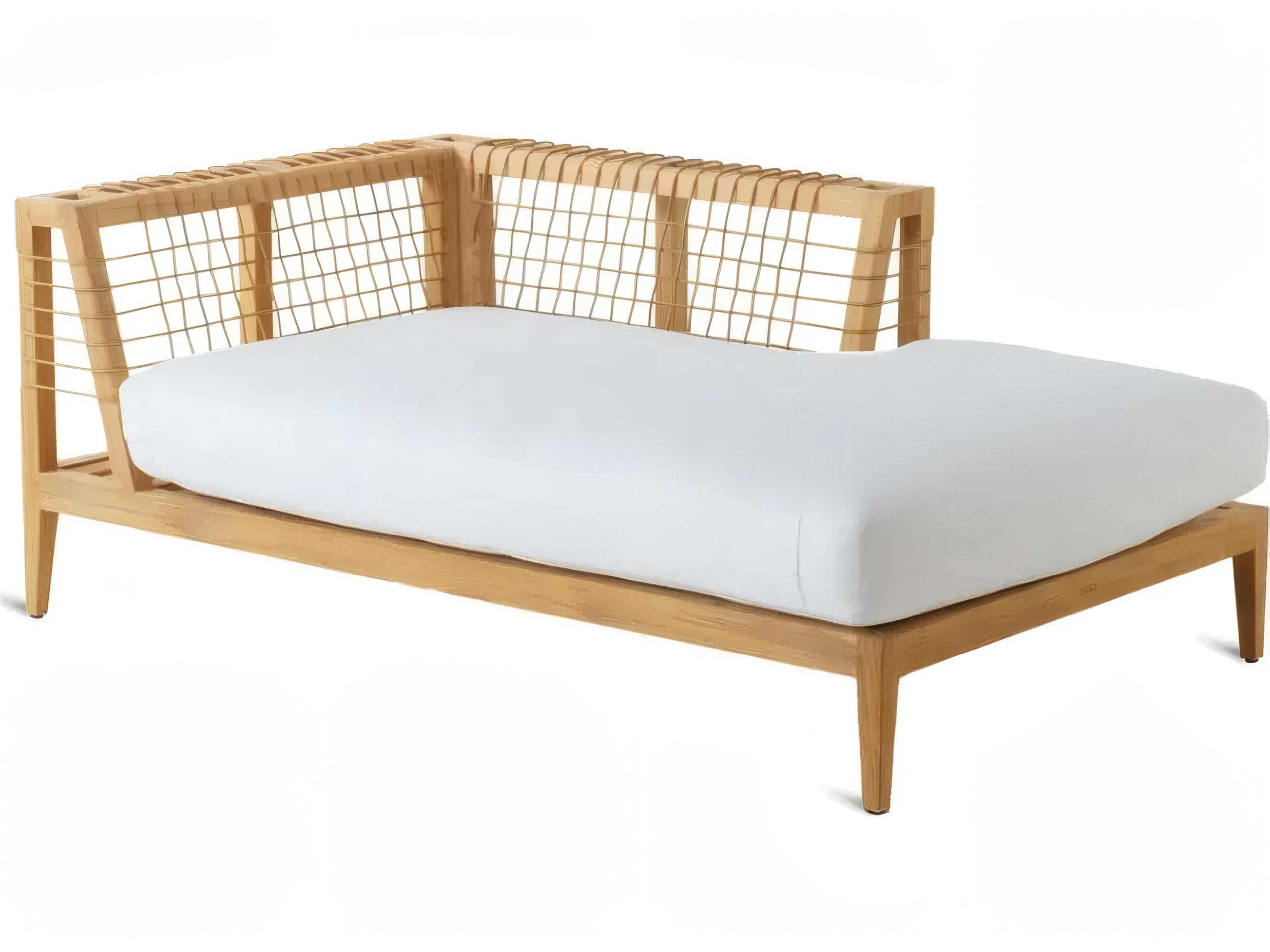 UnoPiu Synthesis Teak Left Chaise Lounge Module