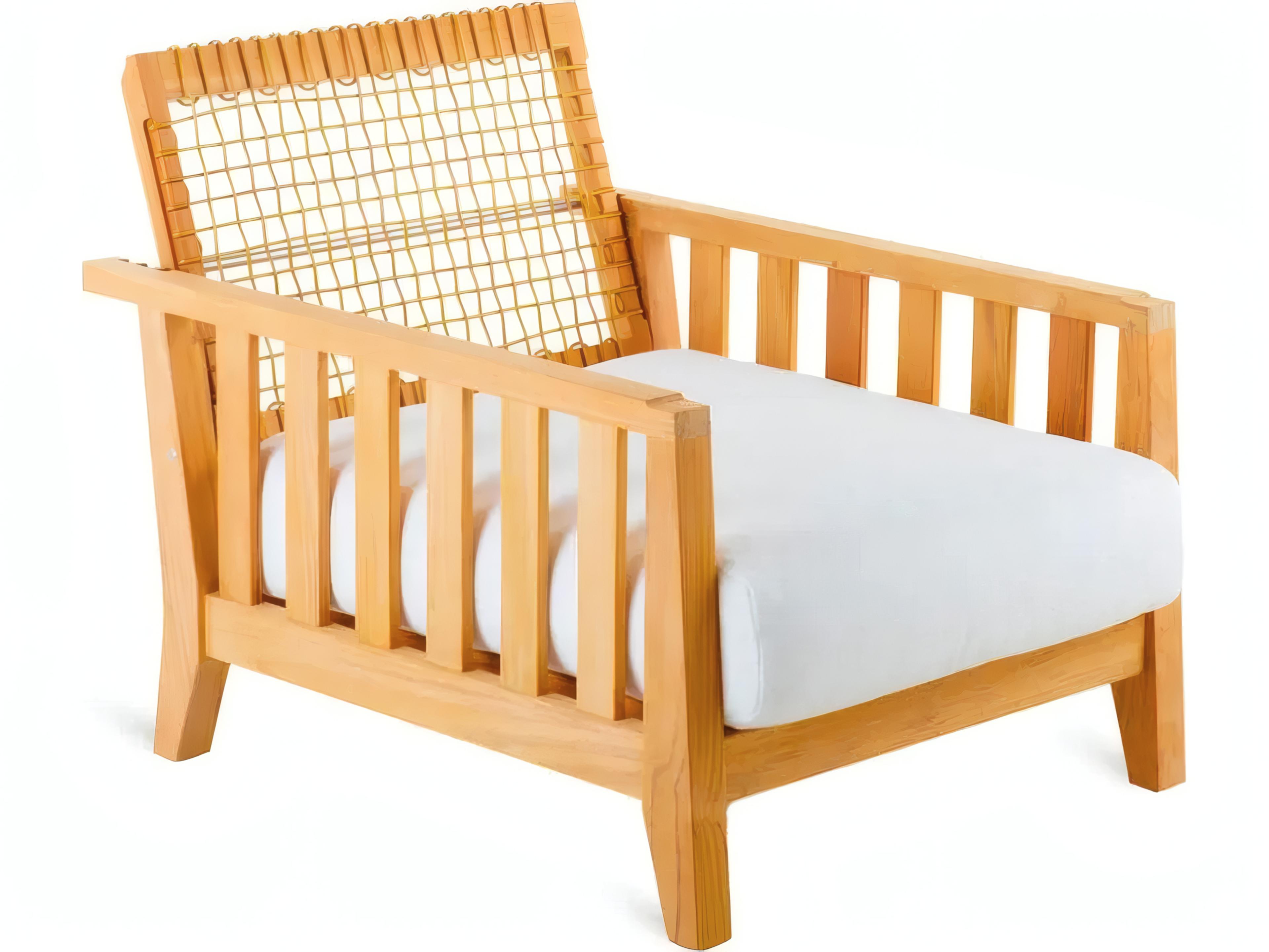 UnoPiu Synthesis Teak Adjustable Backrest Armchair