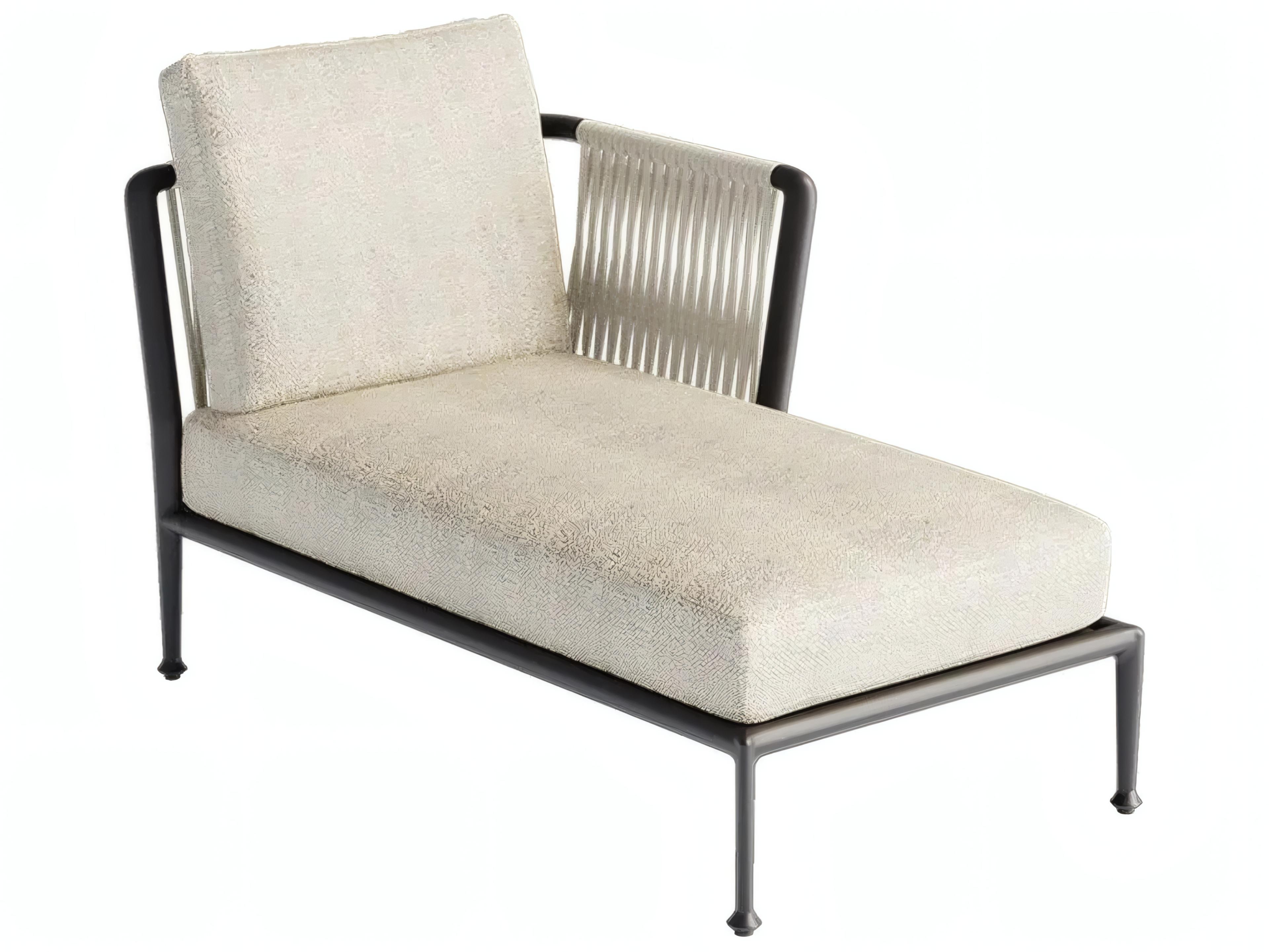 UnoPiu Tremble Aluminum Rope Left Arm Chaise Lounge Module