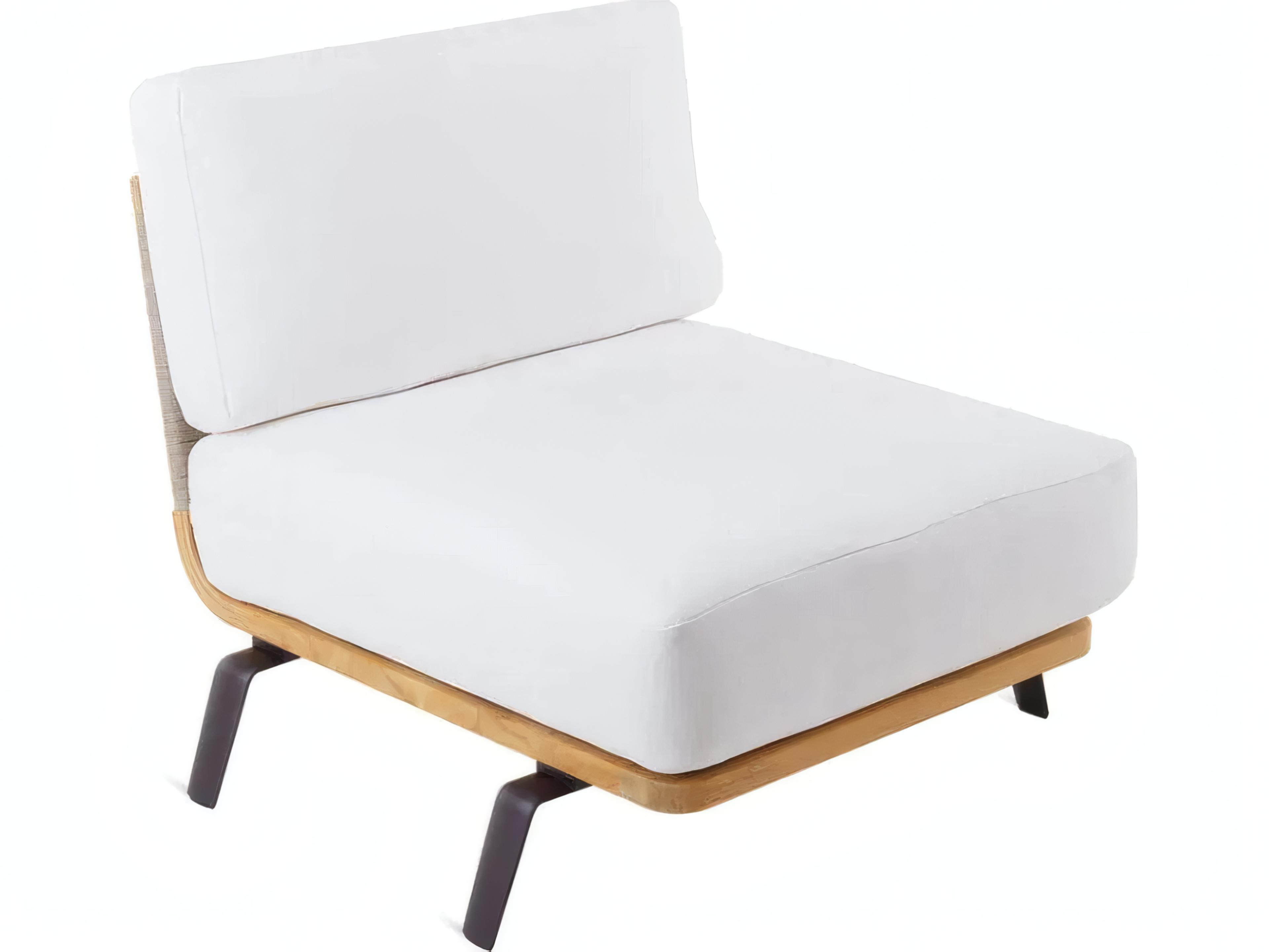 Welcome Teak Cord Backrest Module Lounge Chair with Cushions