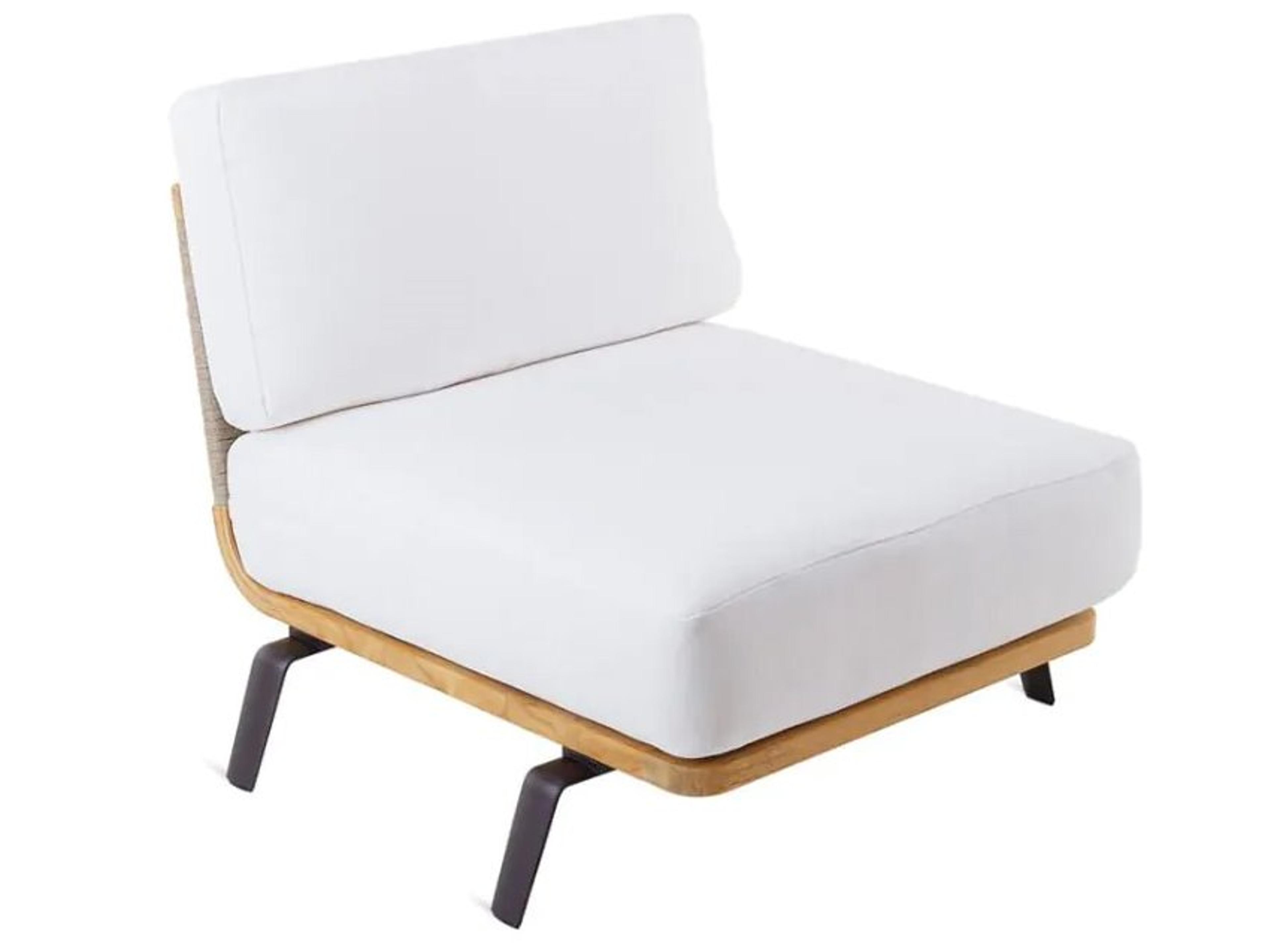 Welcome Teak Backrest Module Lounge Chair with Cushions