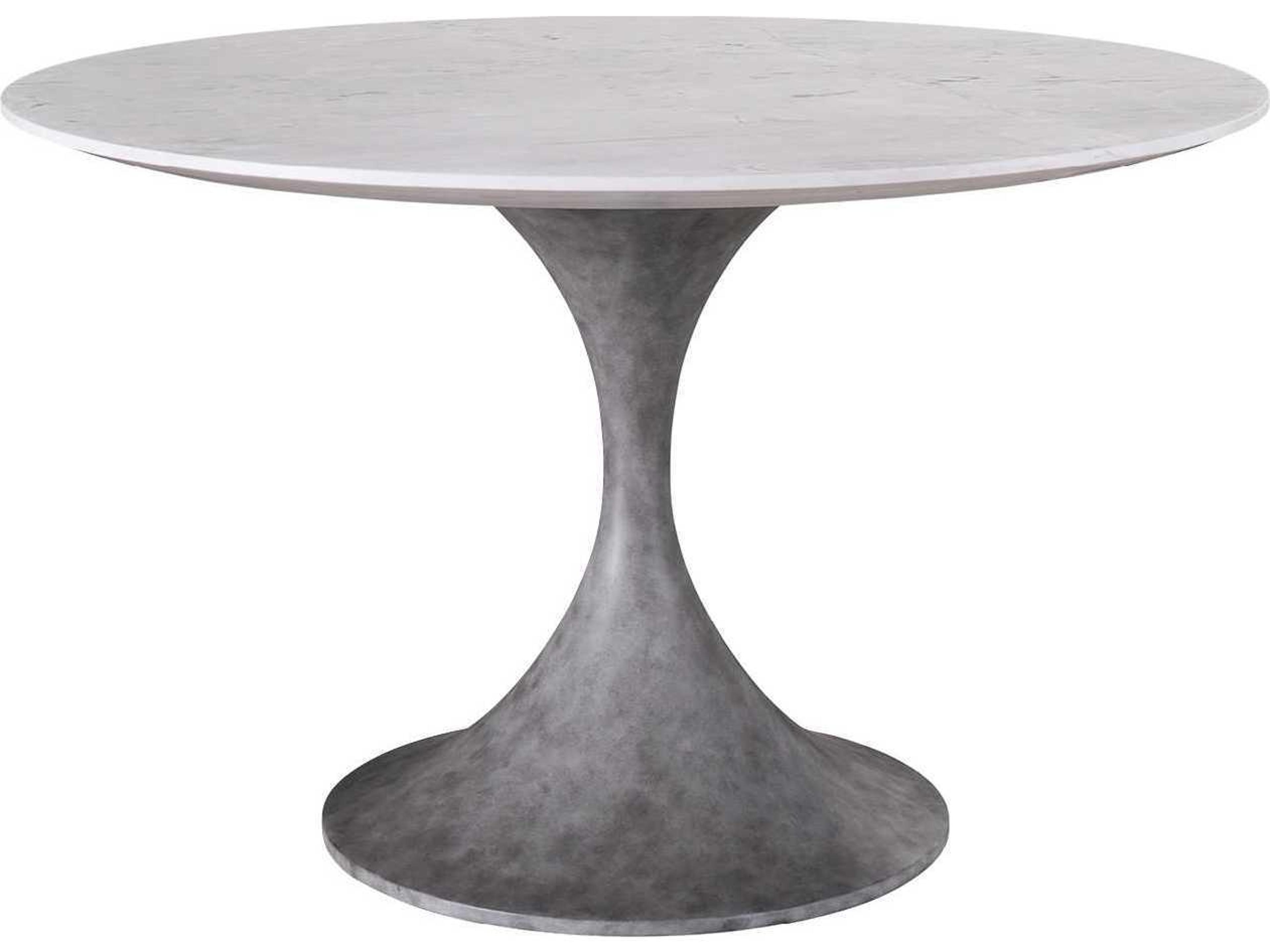Coastal Living Outdoor Quick Ship Faux Marble / Cast Concrete Round Dining Table