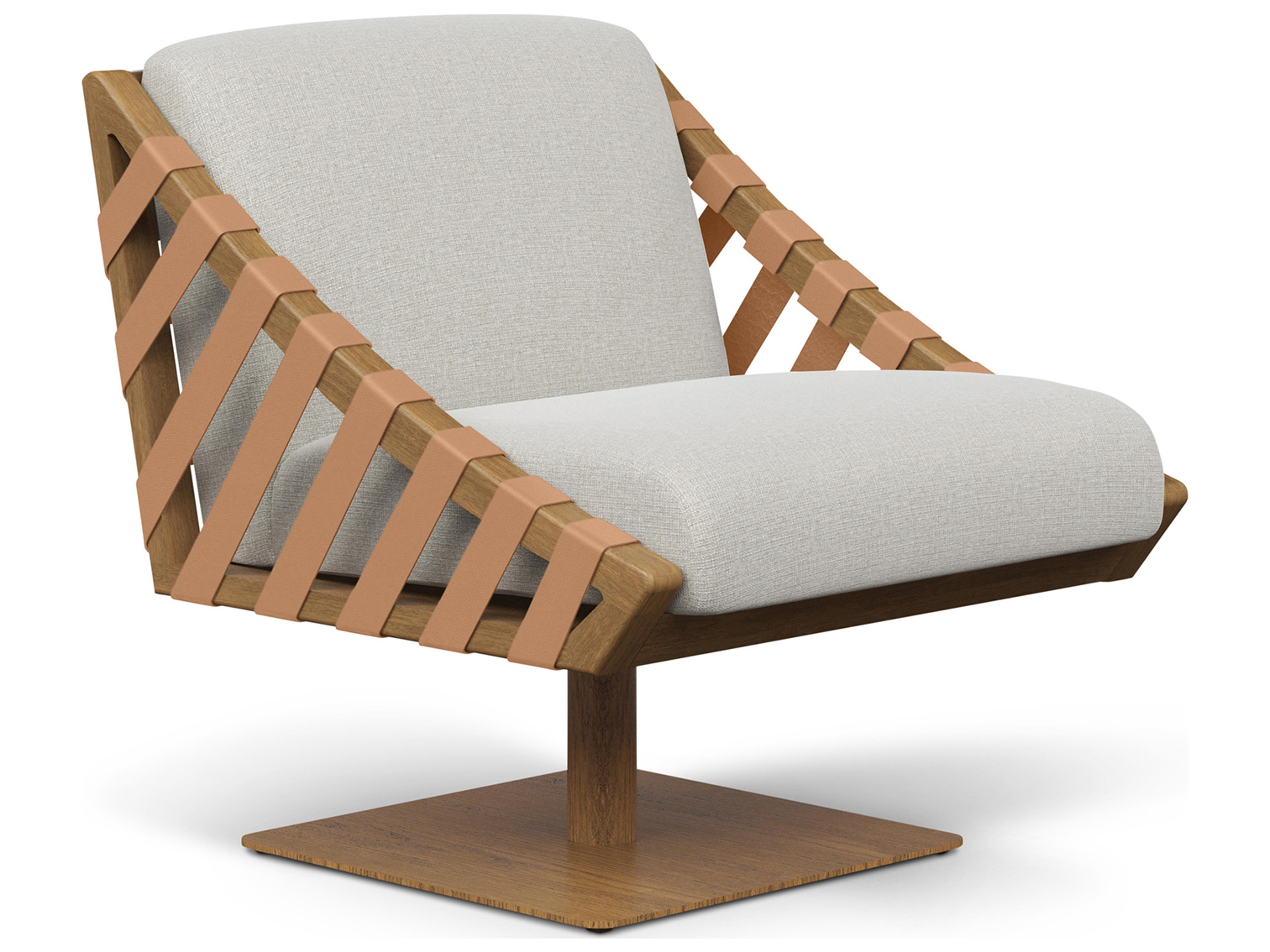 Urbia Modern Brazilian Swivel Beige Accent Chair