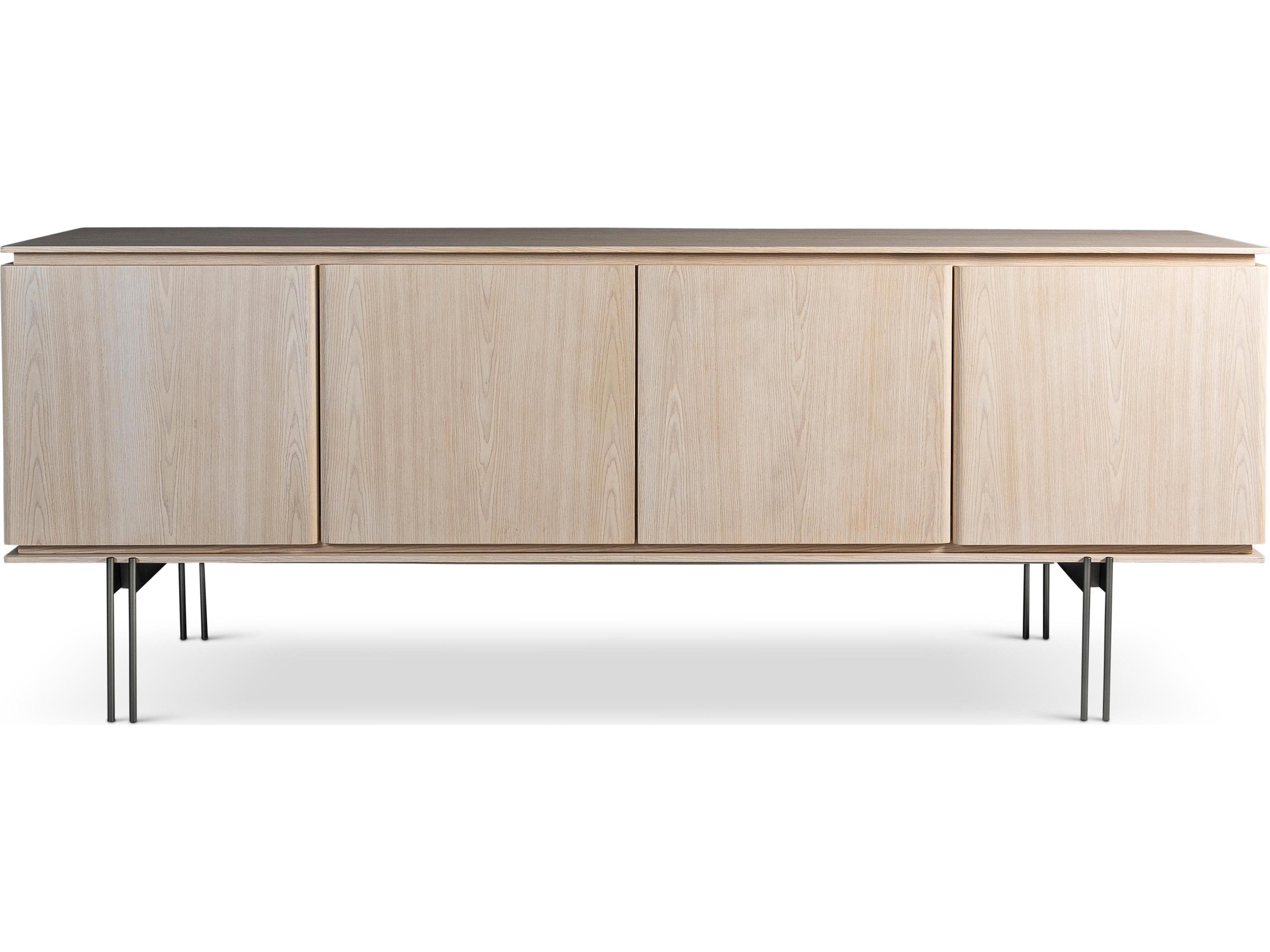 Urbia Modern Brazilian 78" Ash Wood Nevoa Titanium Marrocos Sideboard