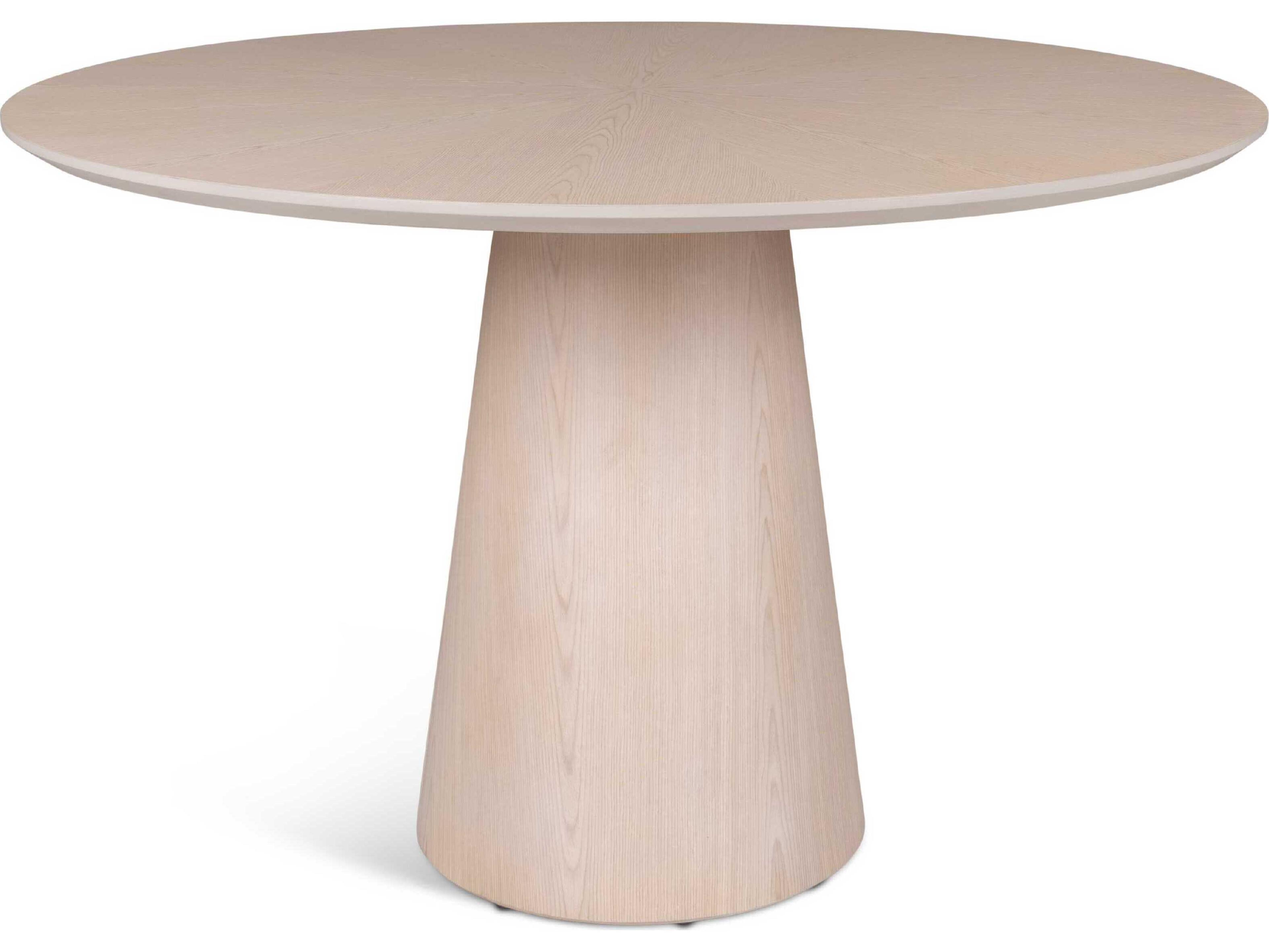Urbia Modern Brazilian Mona Nevoa Wooden Top Round Dining Table