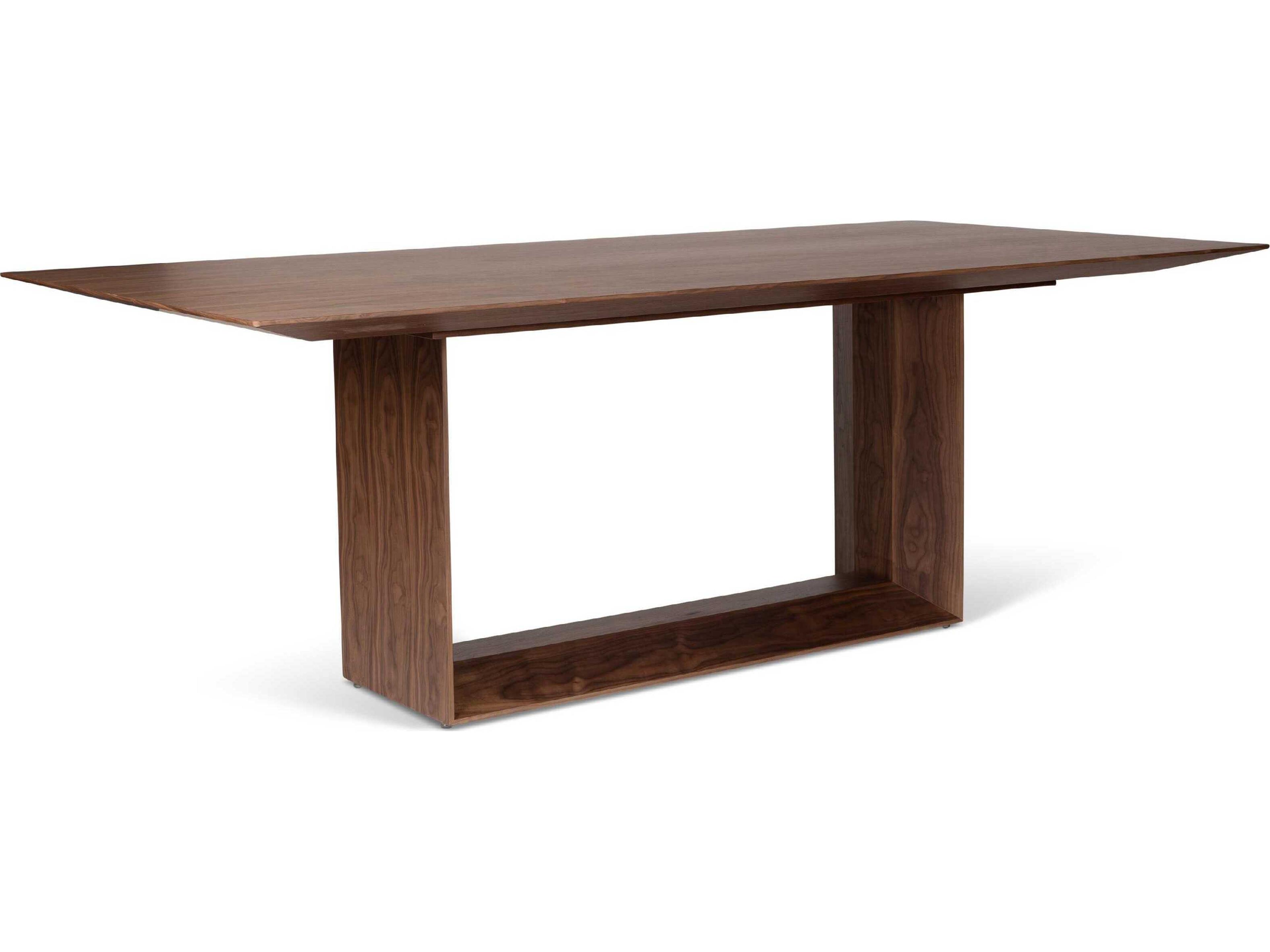 Urbia Modern Brazilian Maiorca Rectangular Wood Nogueira Dining Table