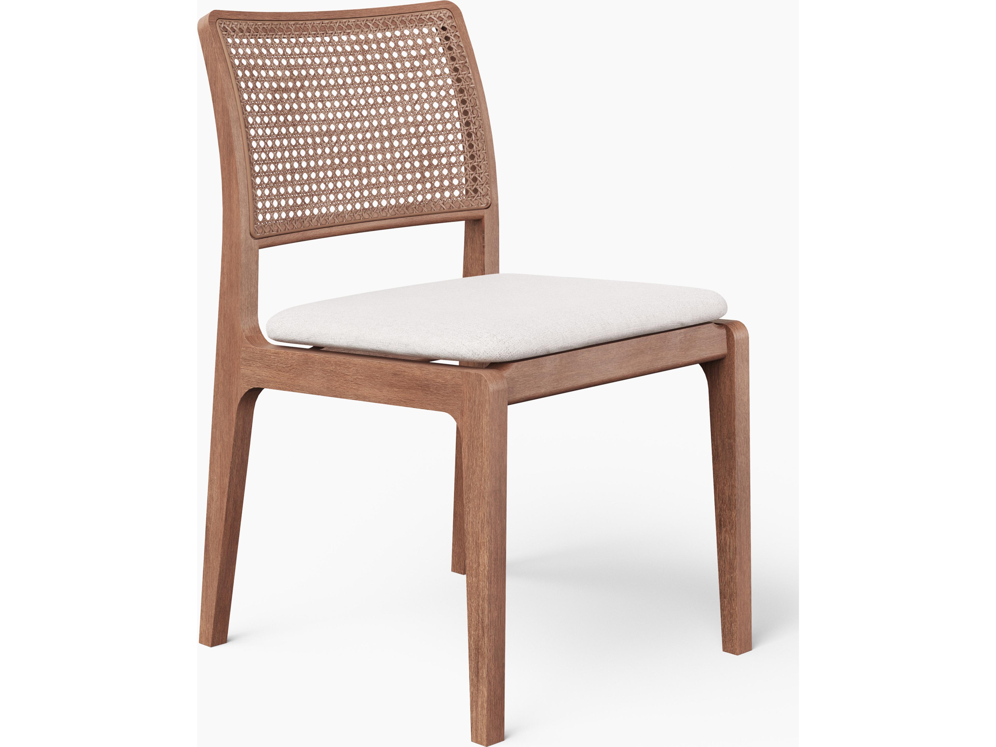 Urbia Modern Brazilian Collection Brown Upholstered Armless Dining Chair