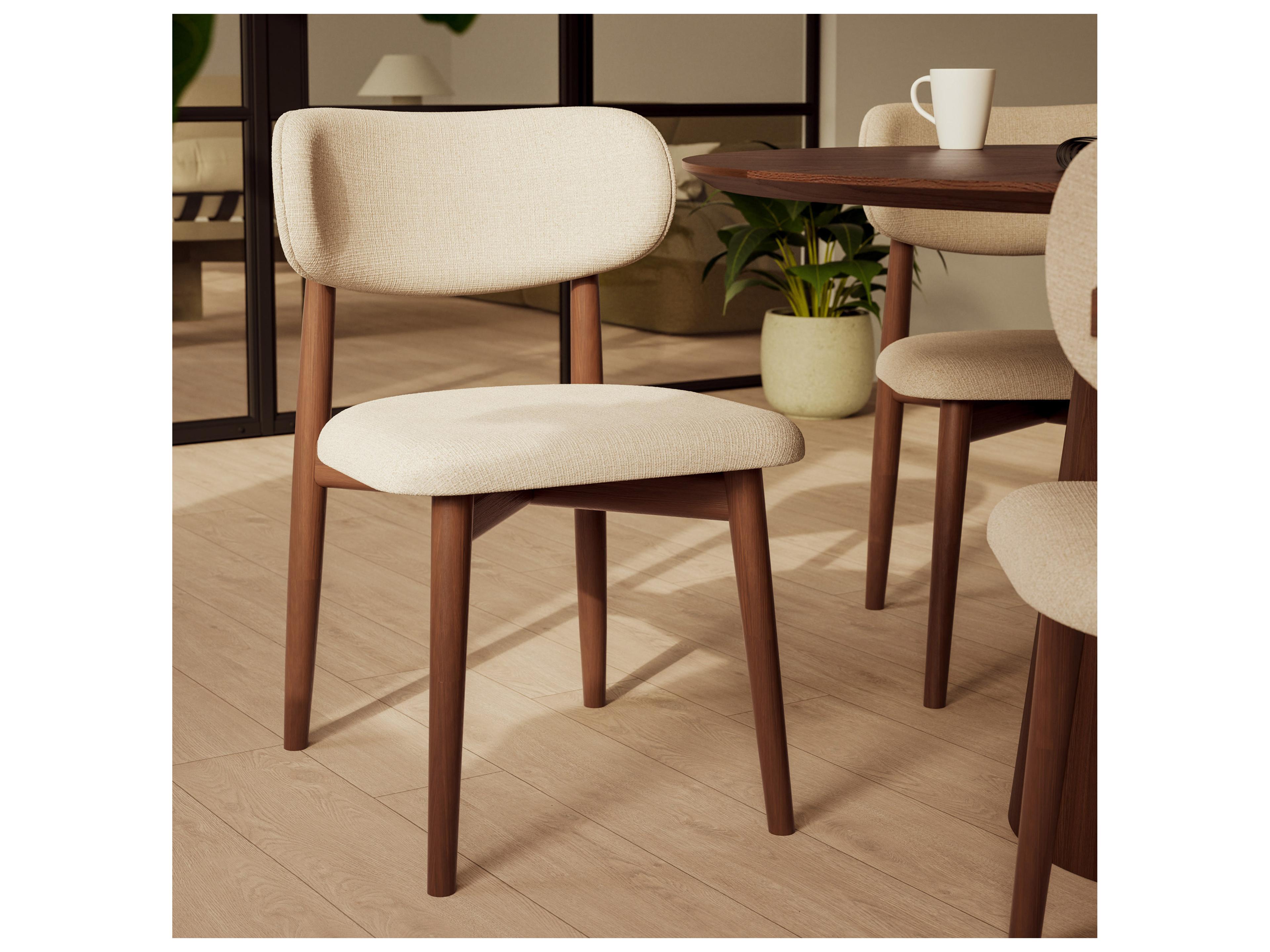 Urbia Modern Brazilian Collection Natural Upholstered Armless Dining Chair