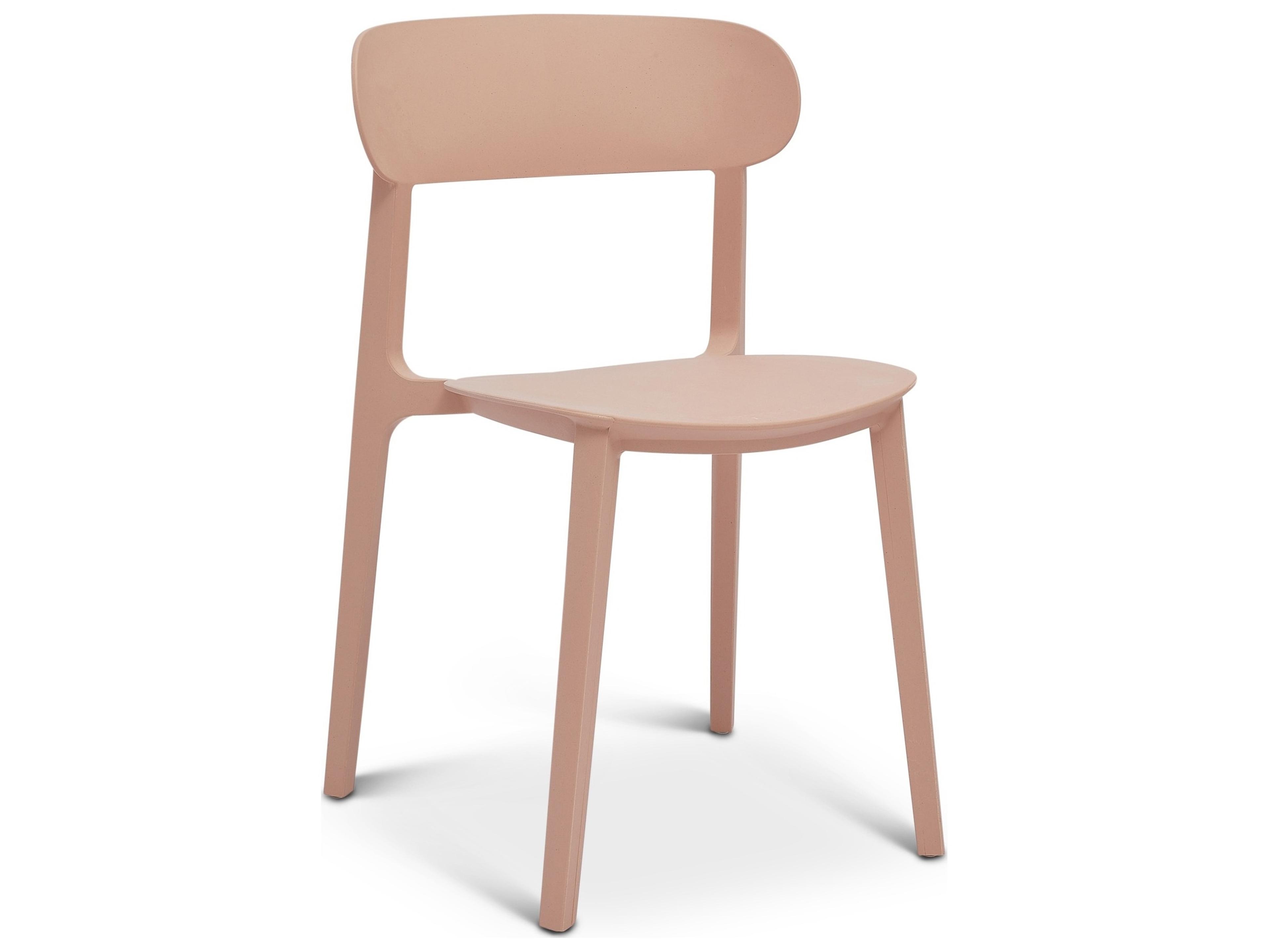 Urbia Metro Spencer Eco-Friendly Outdoor Stacking Chair Set of 4 Dusty Rose