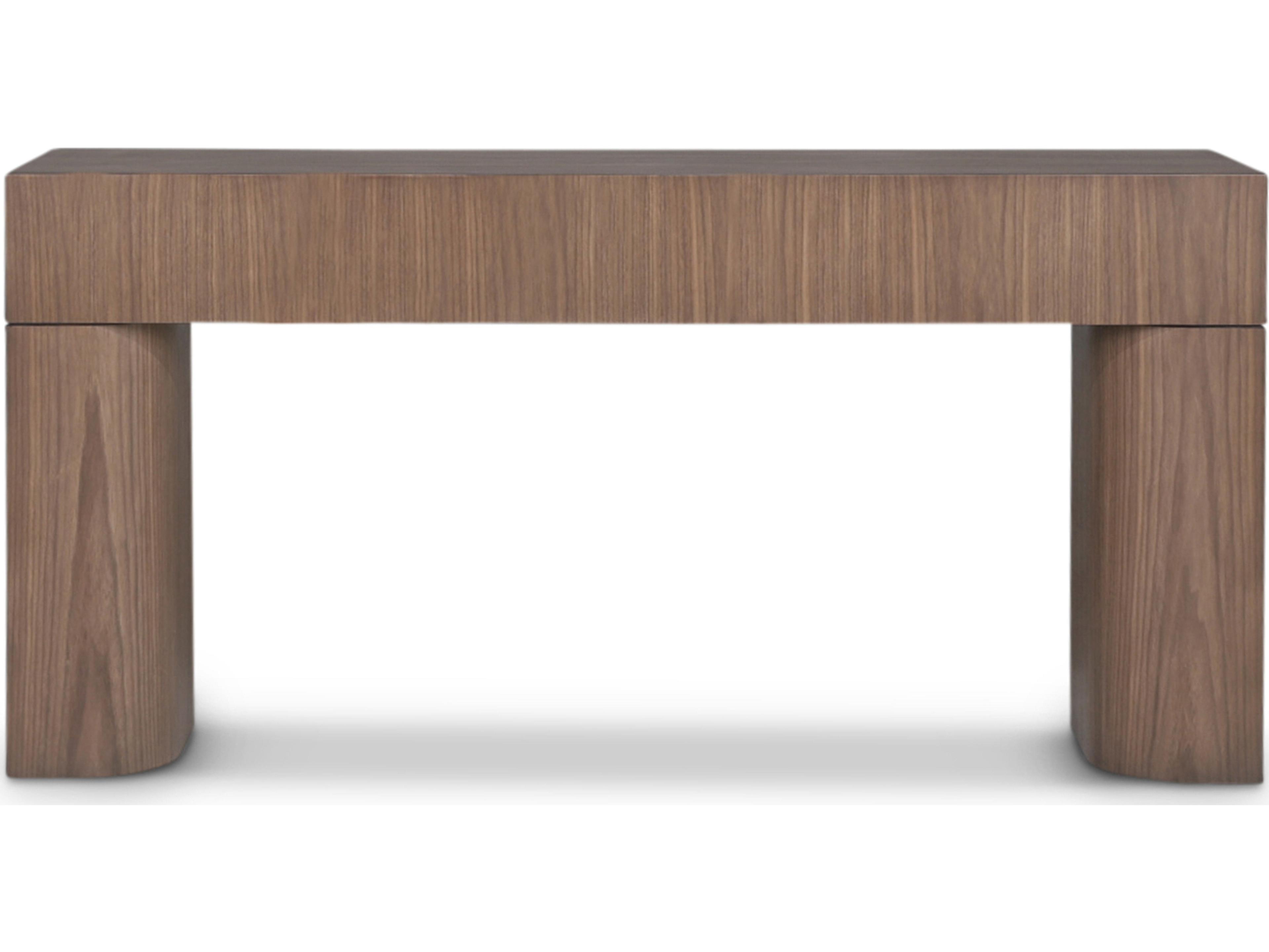 Urbia Eka Rectangular Wood Walnut Console Table