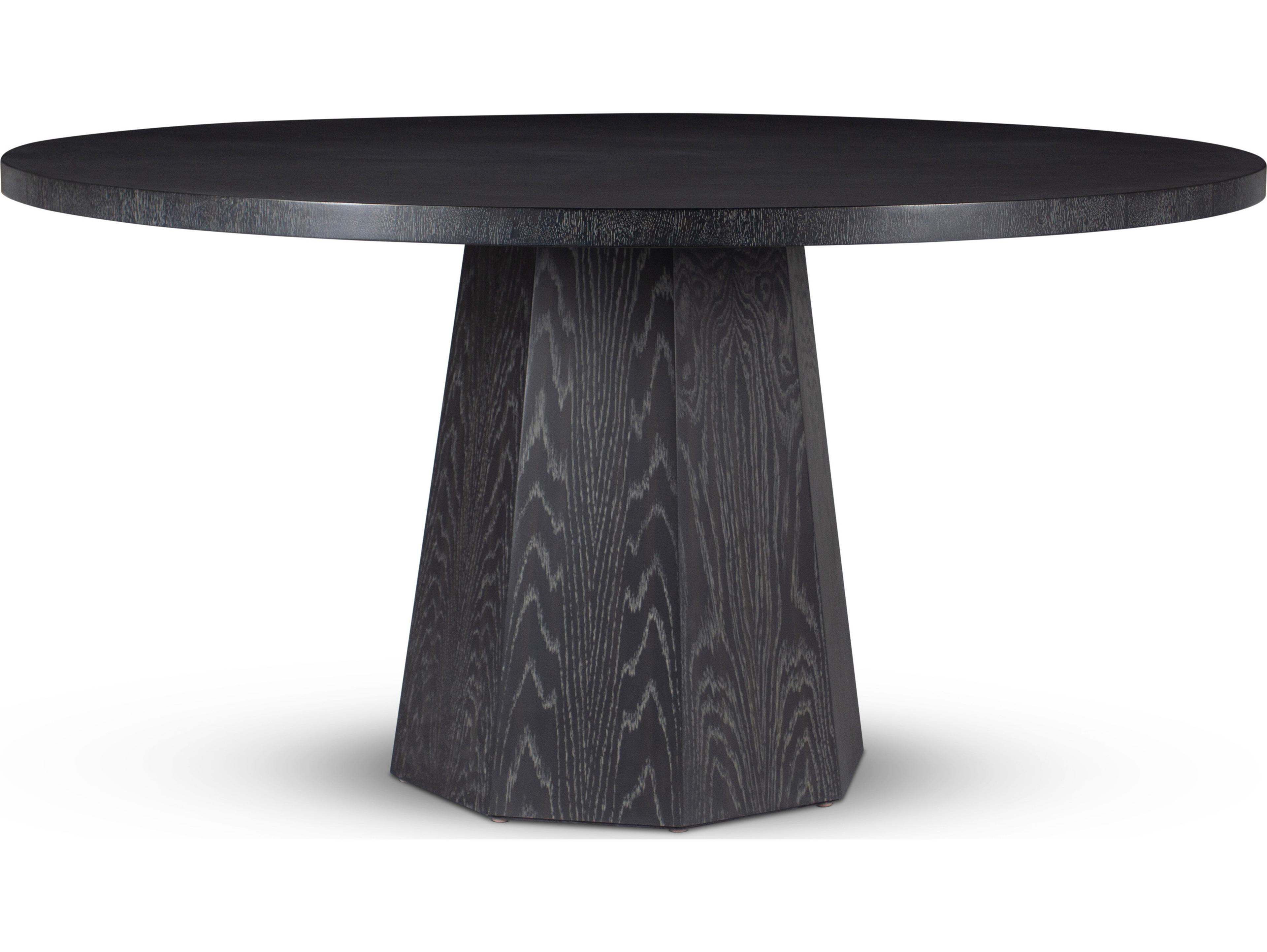Urbia Ie Series Round Wood Charcoal Dining Table