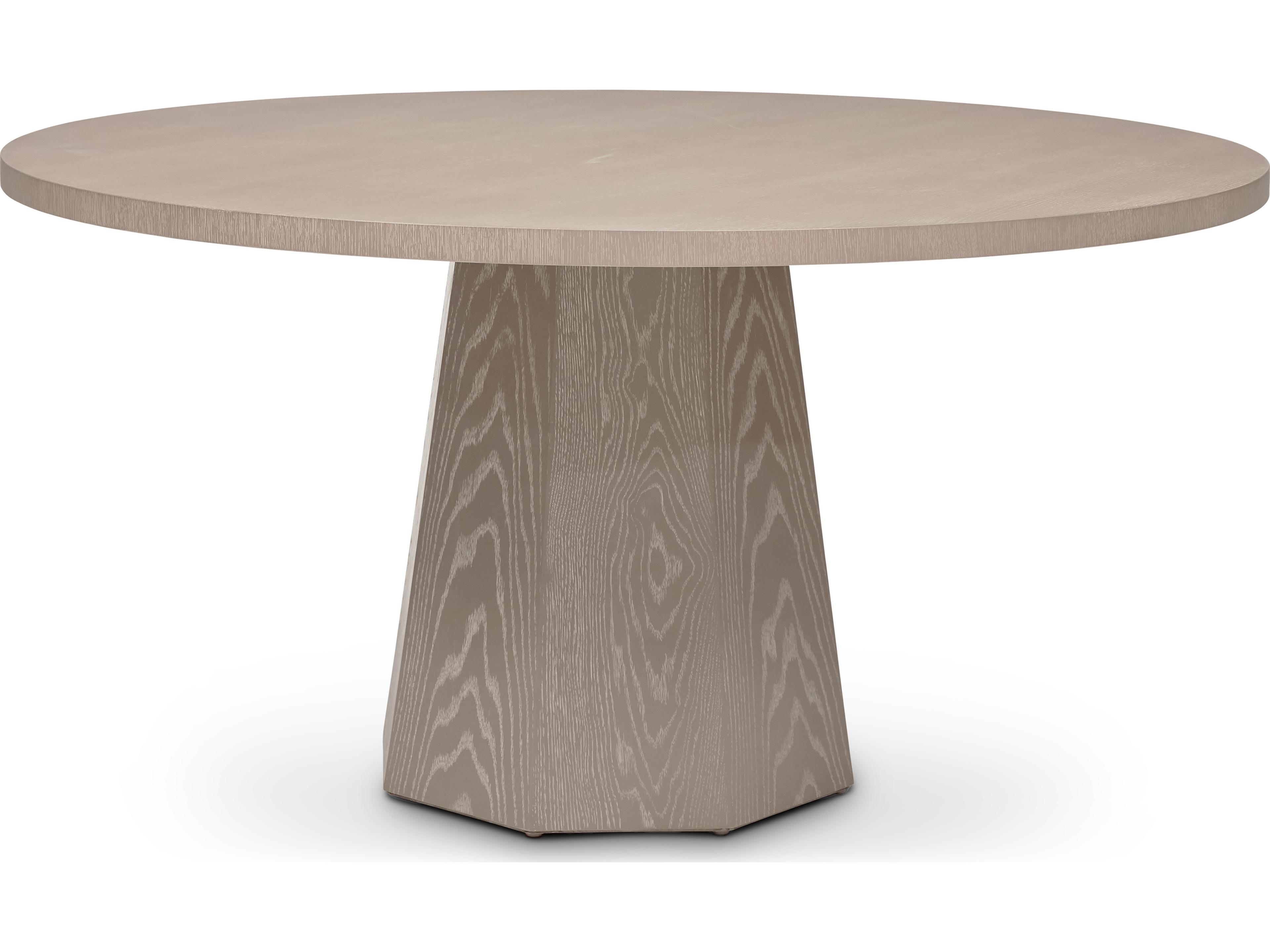 Urbia Ie Series Round Wood Taupe Grey Dining Table